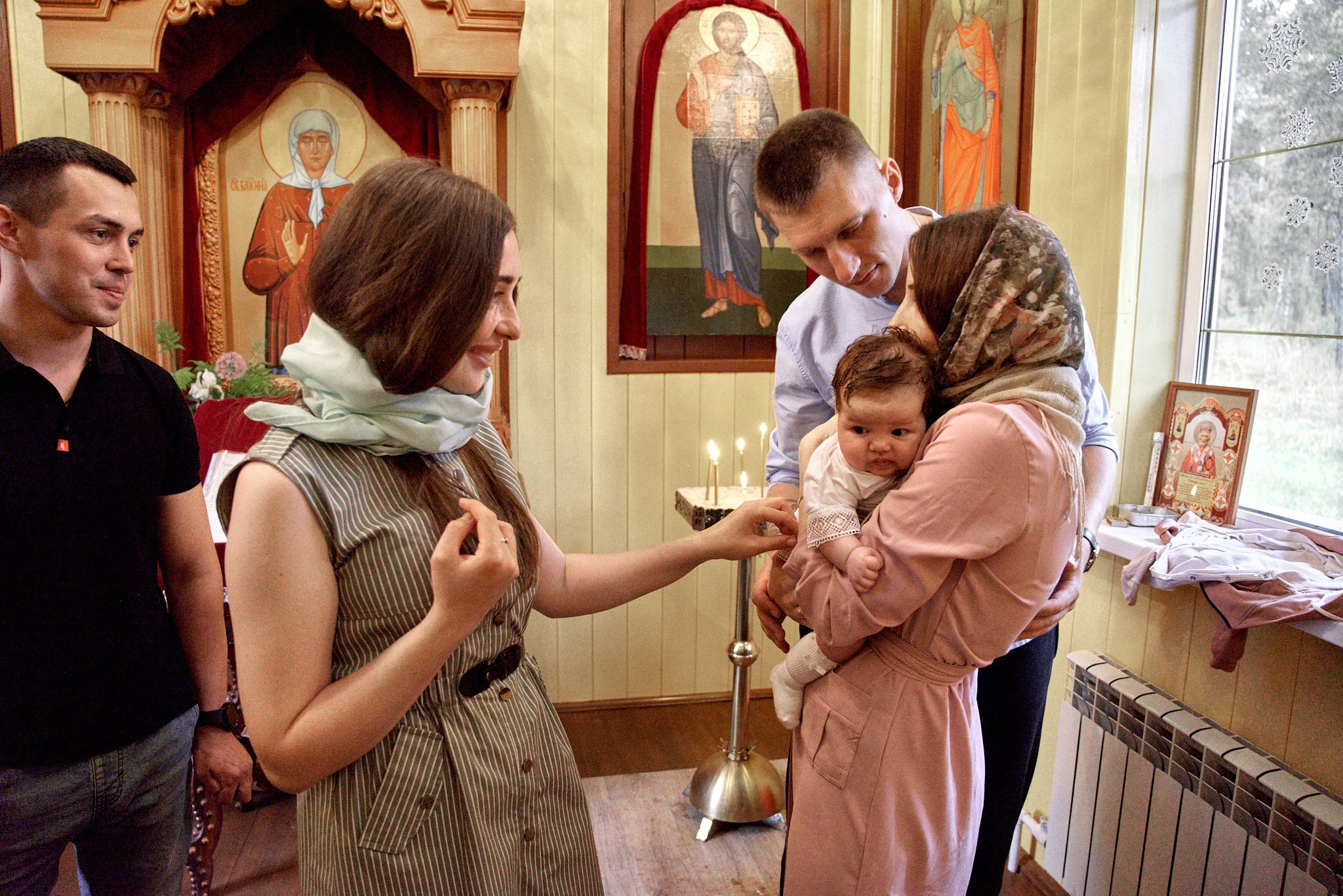 Фотосессия крещение Варвары