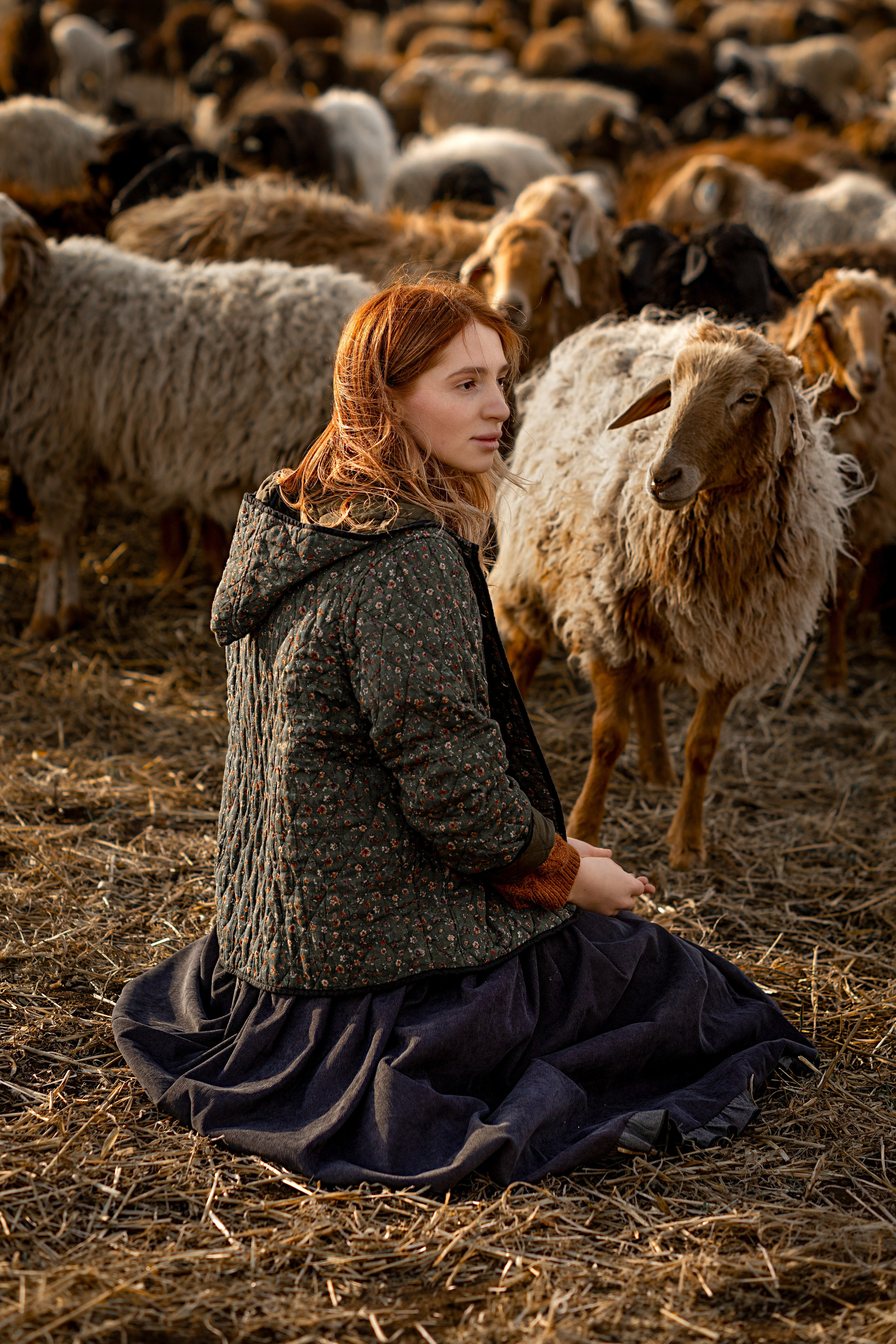 Диана и барашки. Детский и семейный фотограф в Красноярске Елена Коровкина