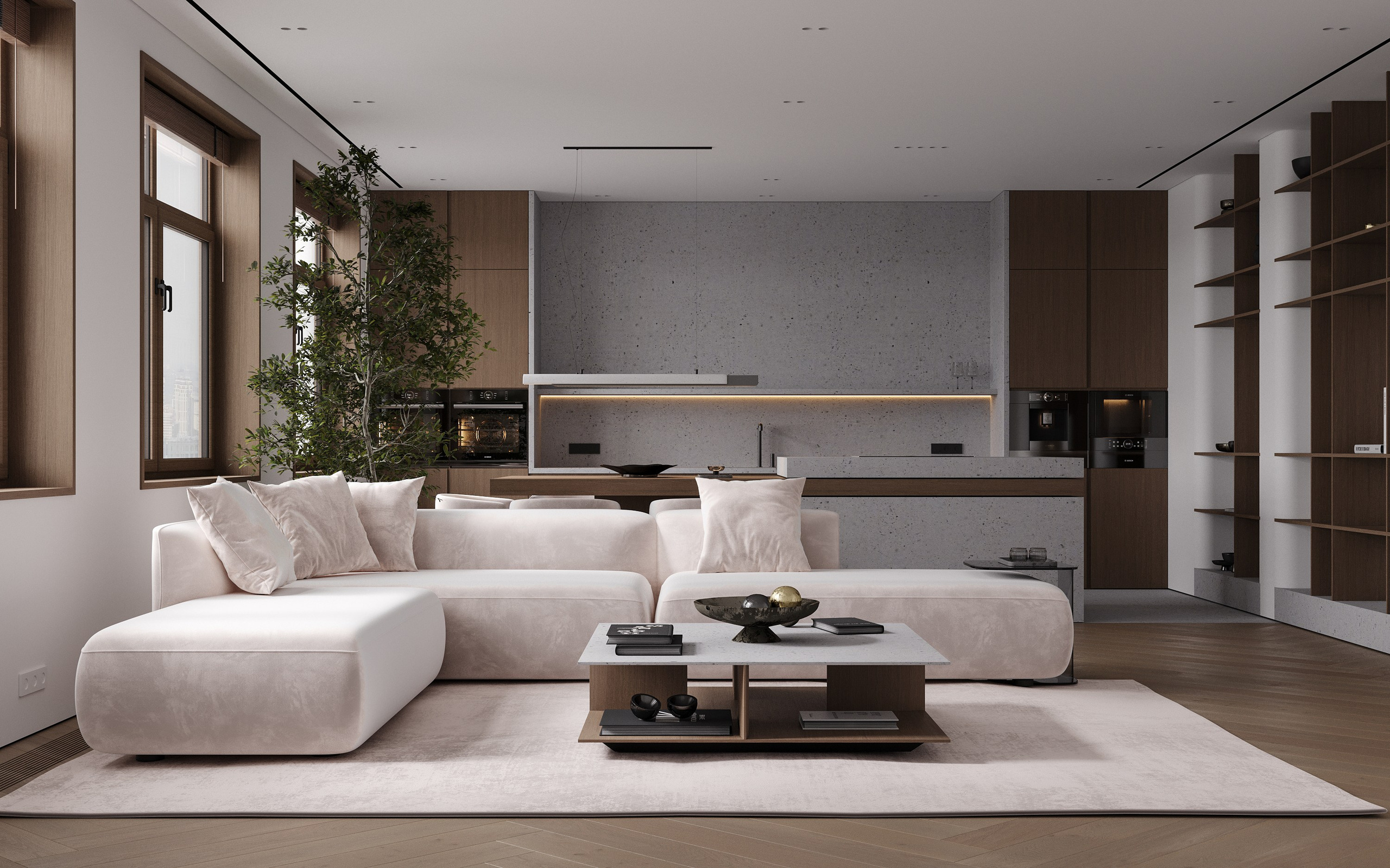 Living room. 3D визуализация интерьеров — Ирина