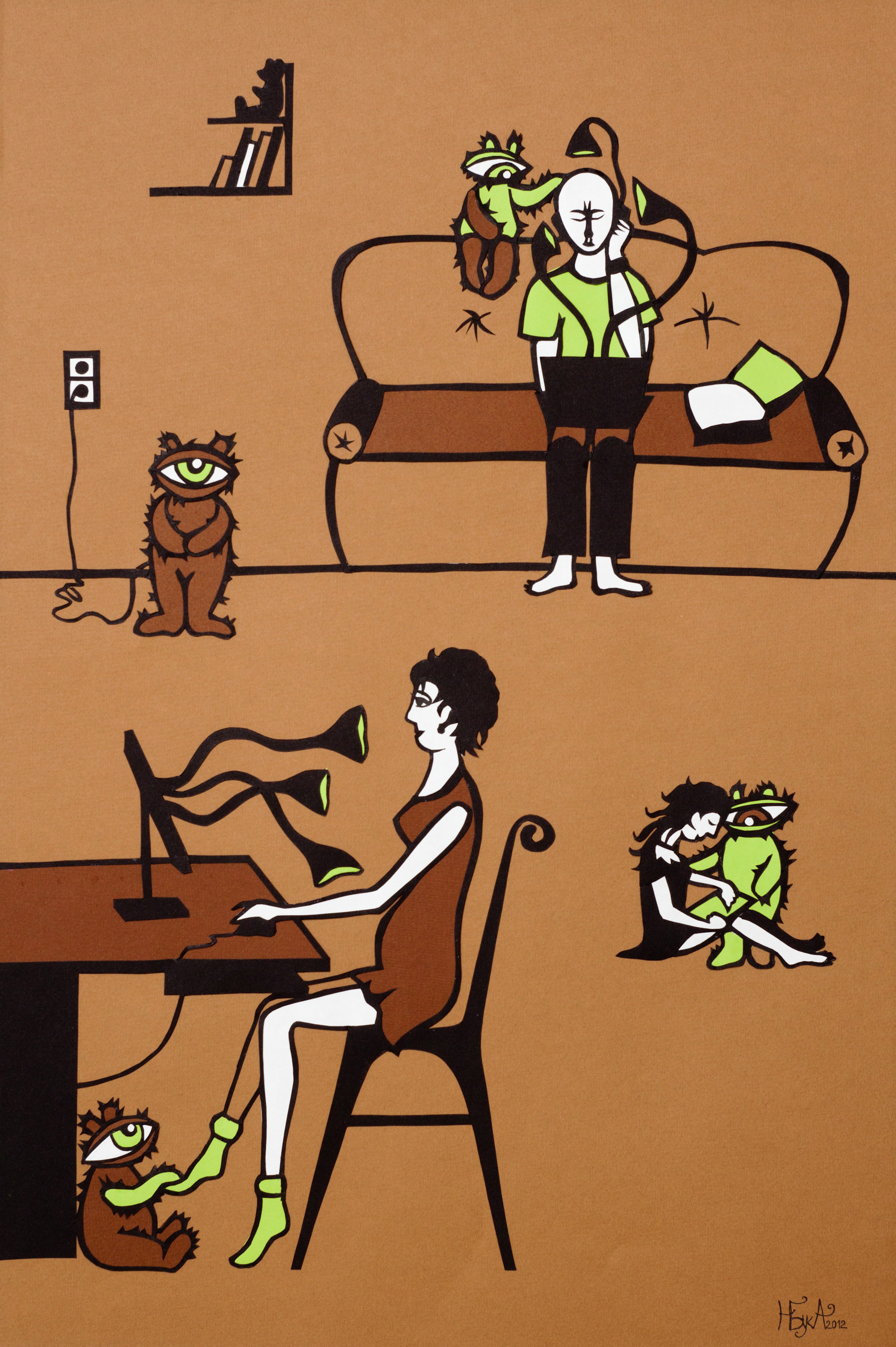 Miglas, 2012, 43x77, colored paper