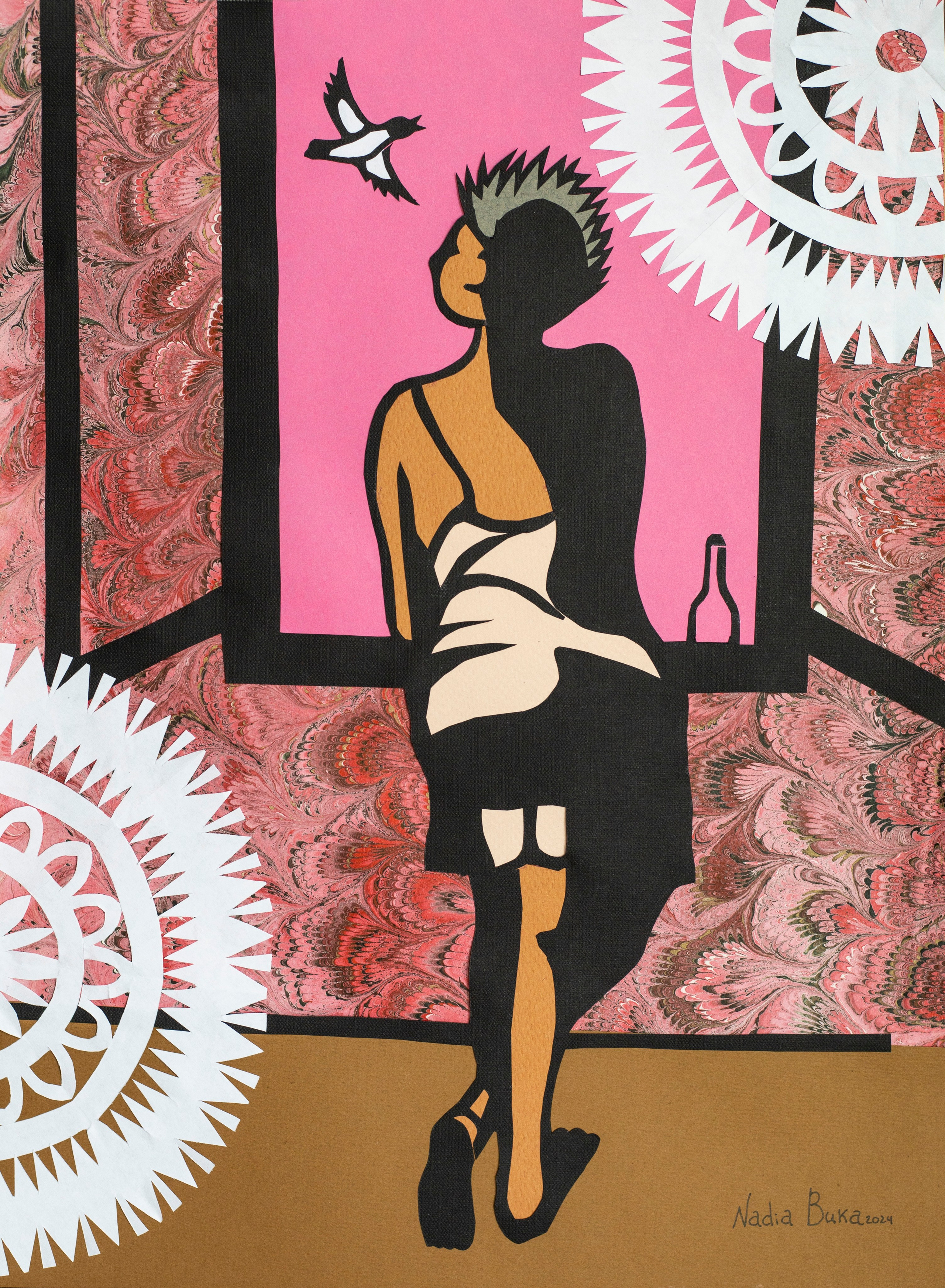 Zoya, Butinanka, colored paper, 2024