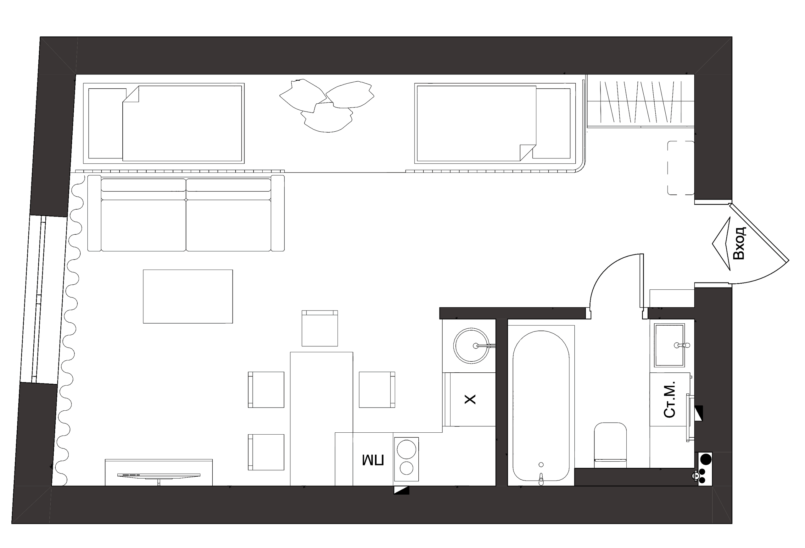 Калининградский проспект 32 м². ВНУТРИ | Дизайн Интерьера квартир и домов в Калининграде