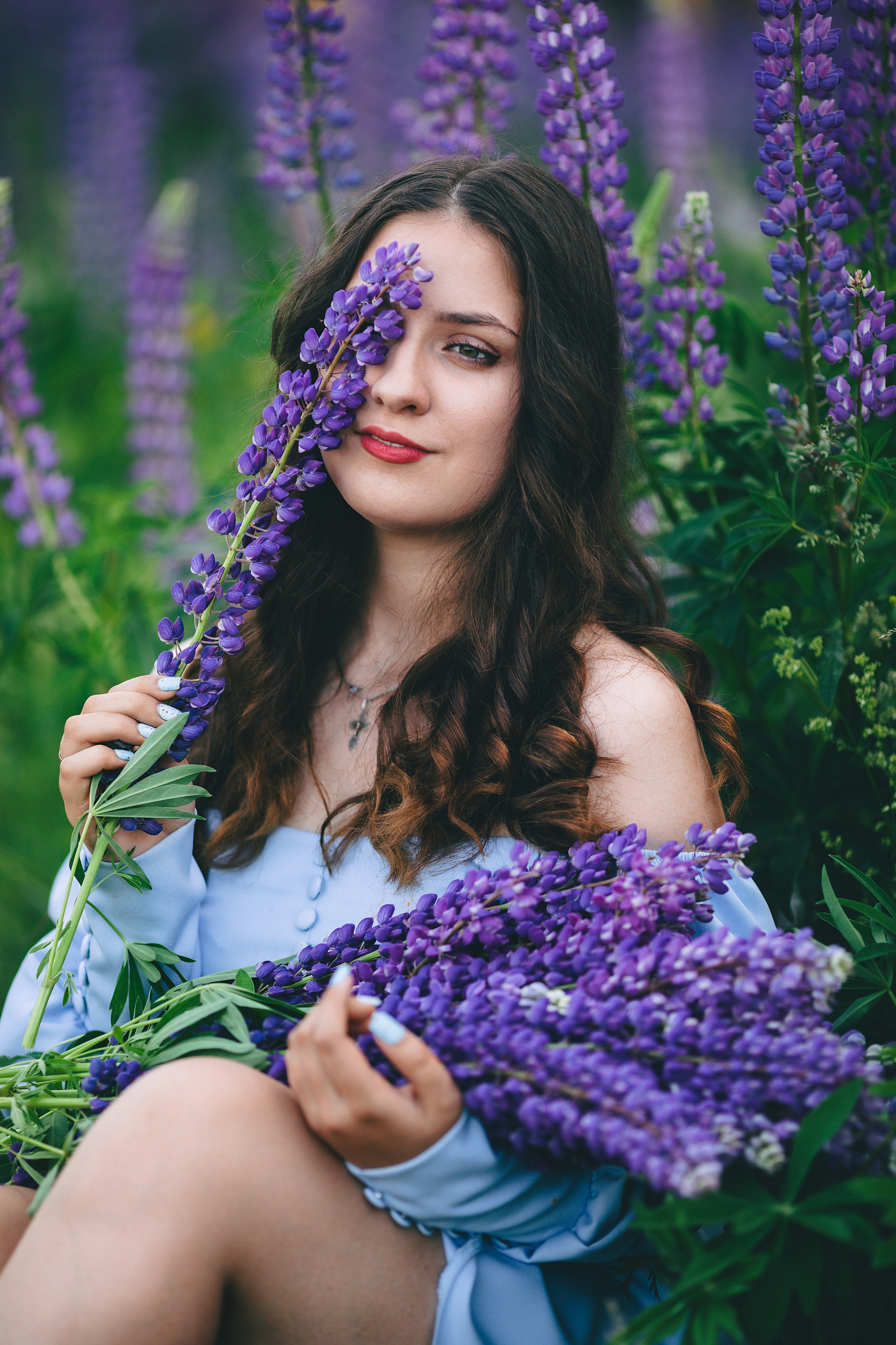 Индивидуальная фотосессия в люпиновом поле за Ижевском. Дима Никитин свадебный и семейный фотограф в Ижевске и Удмуртии с 2007 года