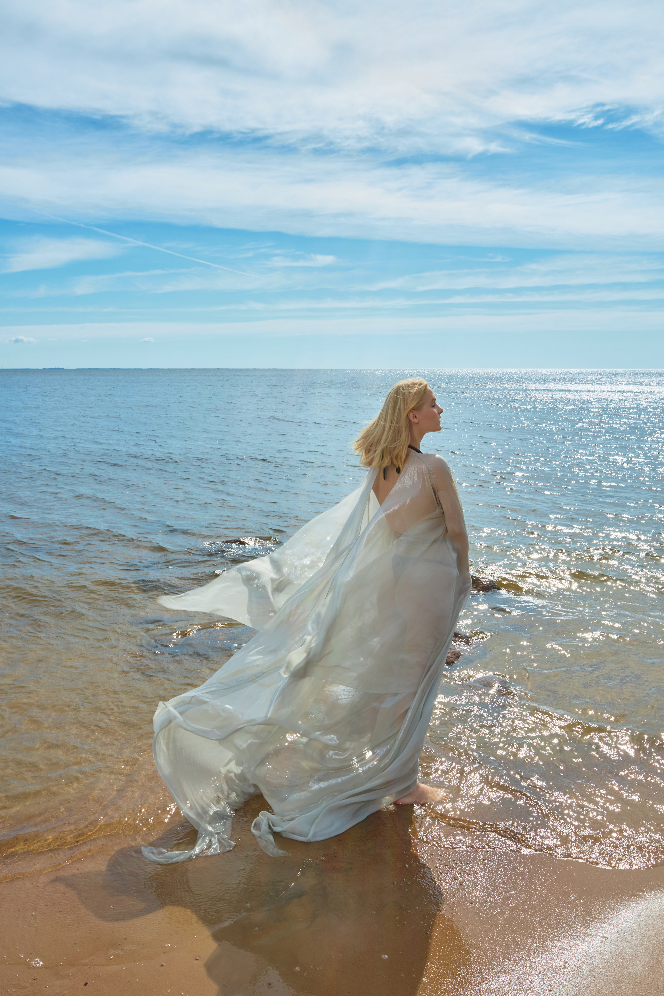 Съёмка на Финском заливе. Одежда из Санкт-Петербурга СИНИОКО