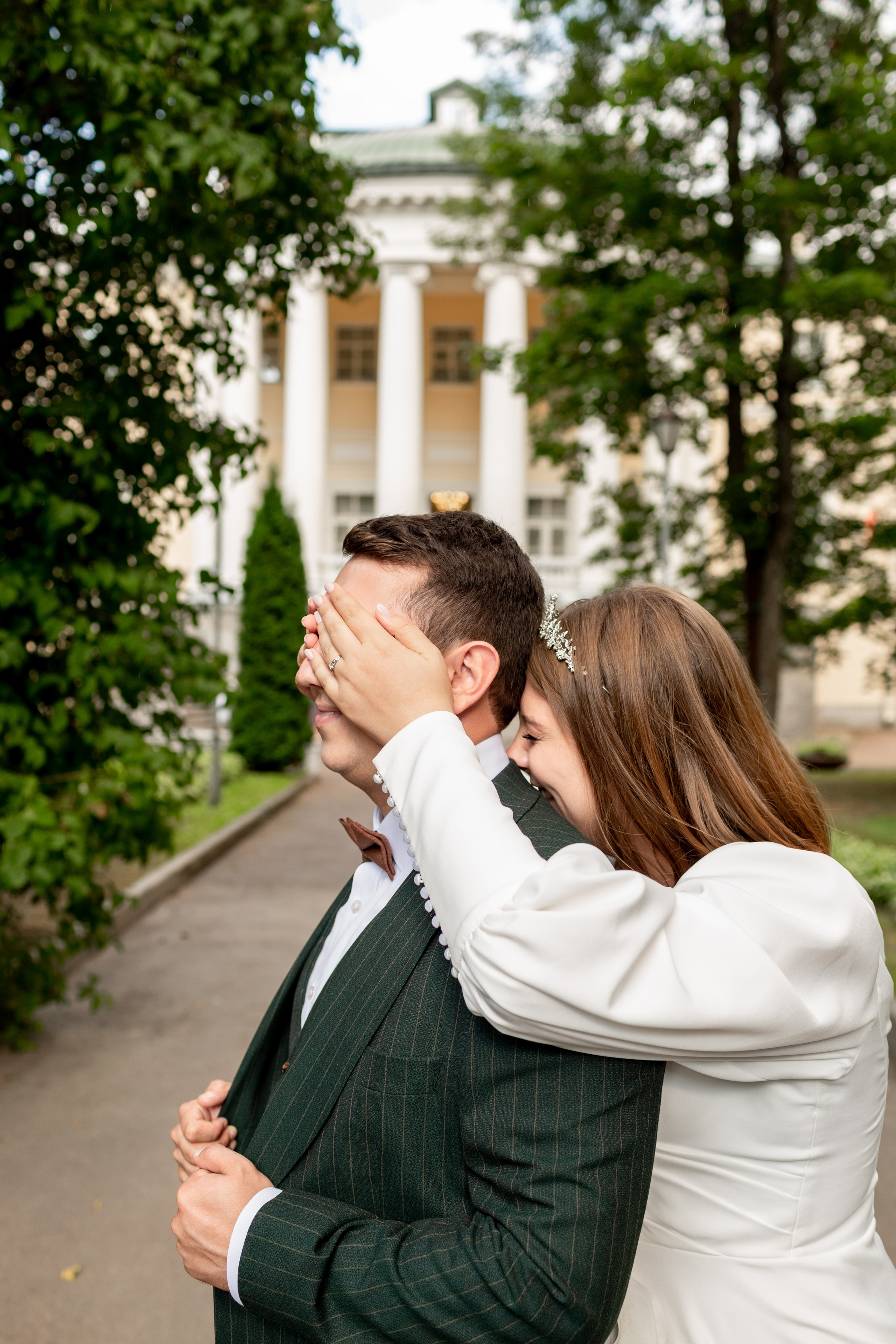 Фотосессия на территории дворца бракосочетания 3 в Пушкине