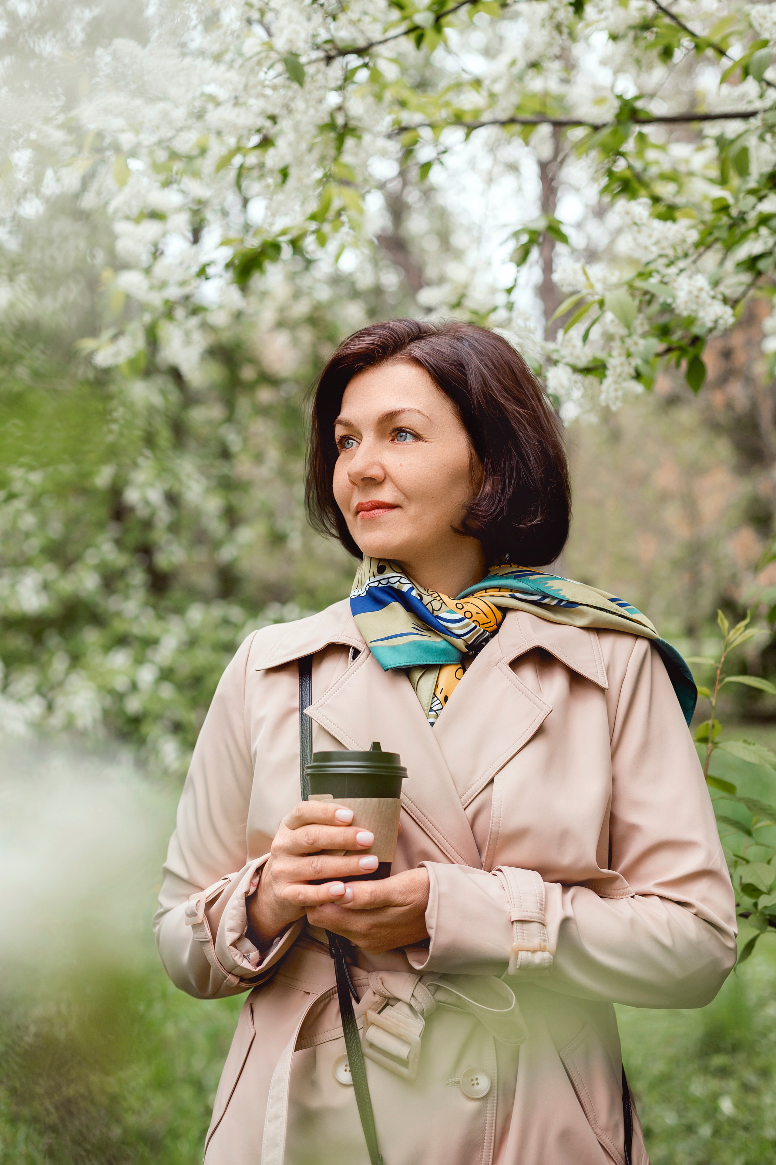 Фотосессия весенняя в парке. Деловая и Бизнес съемка в  Москве Инесса Грушко