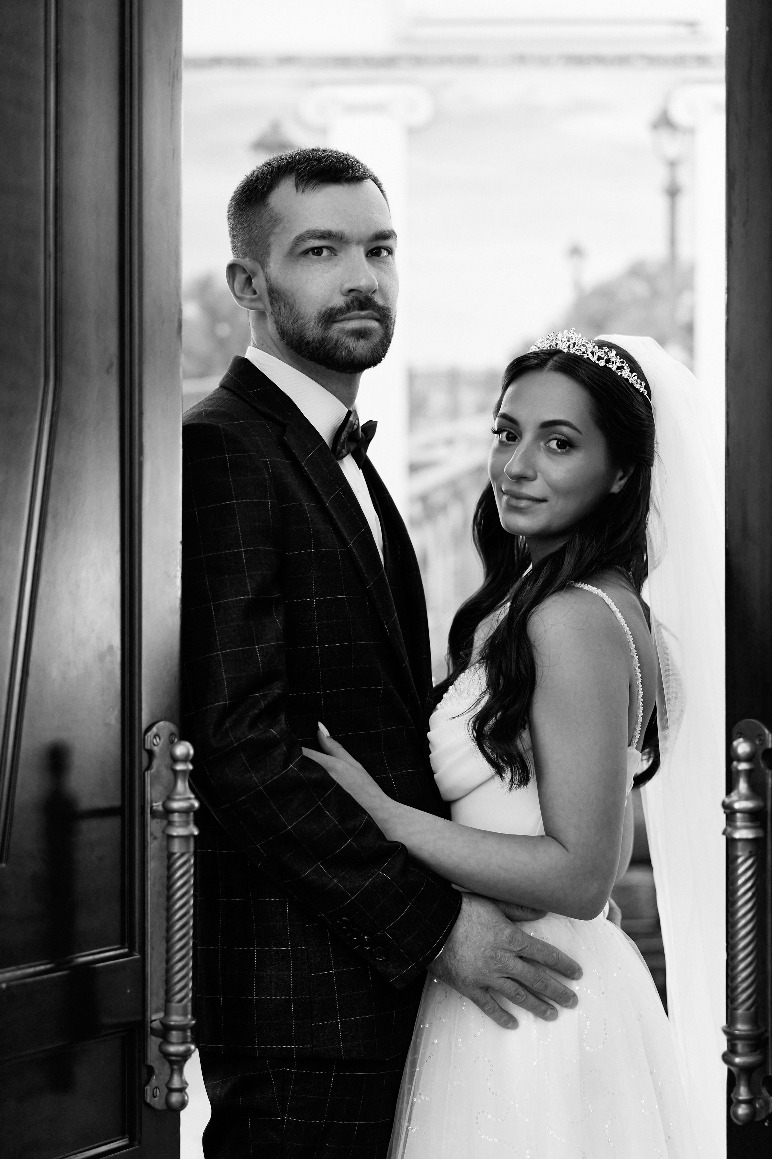 силуэтная свадебная фотография