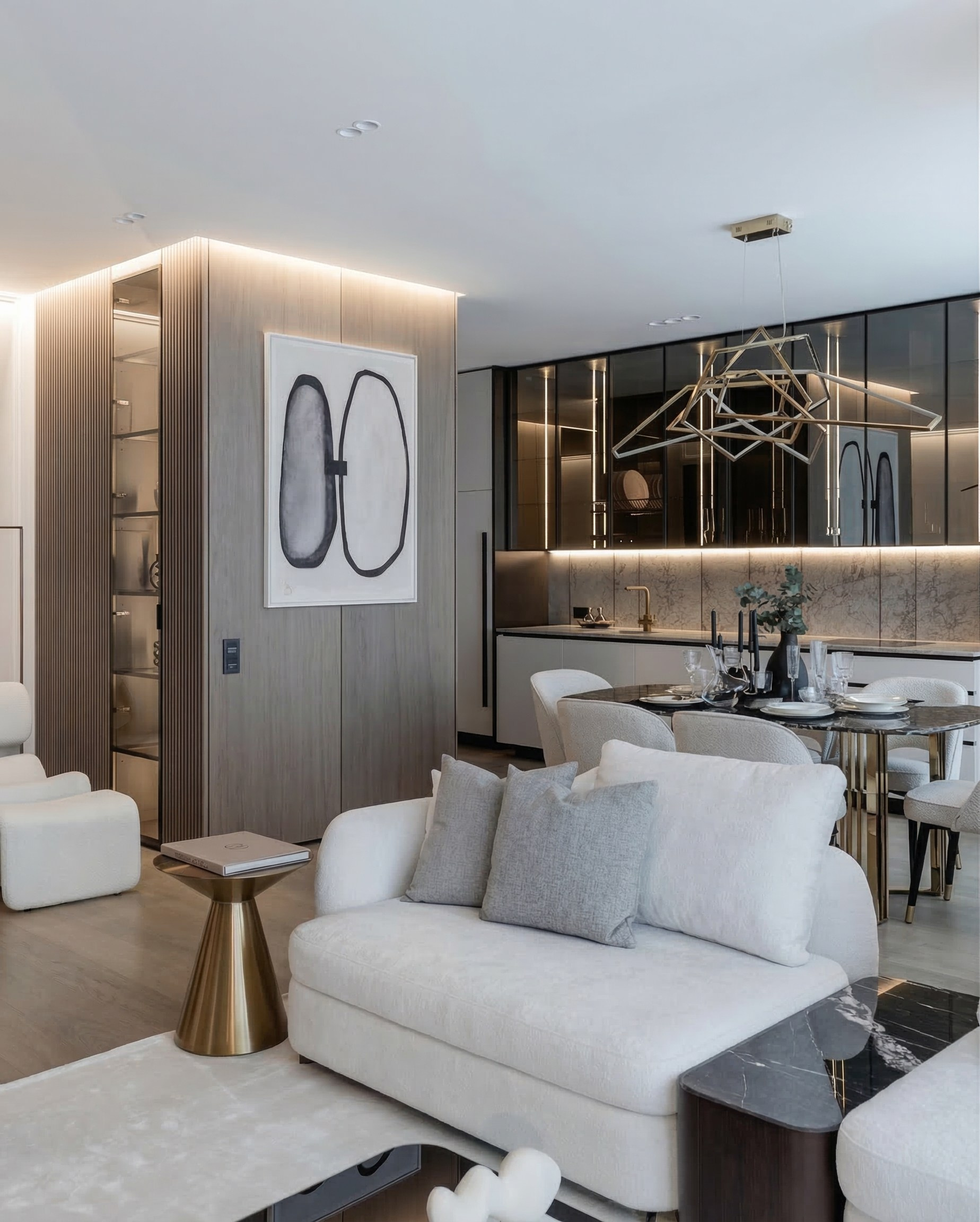 Дизайн квартиры в современном стиле 130 м² | Реализация проекта Валерии Котович