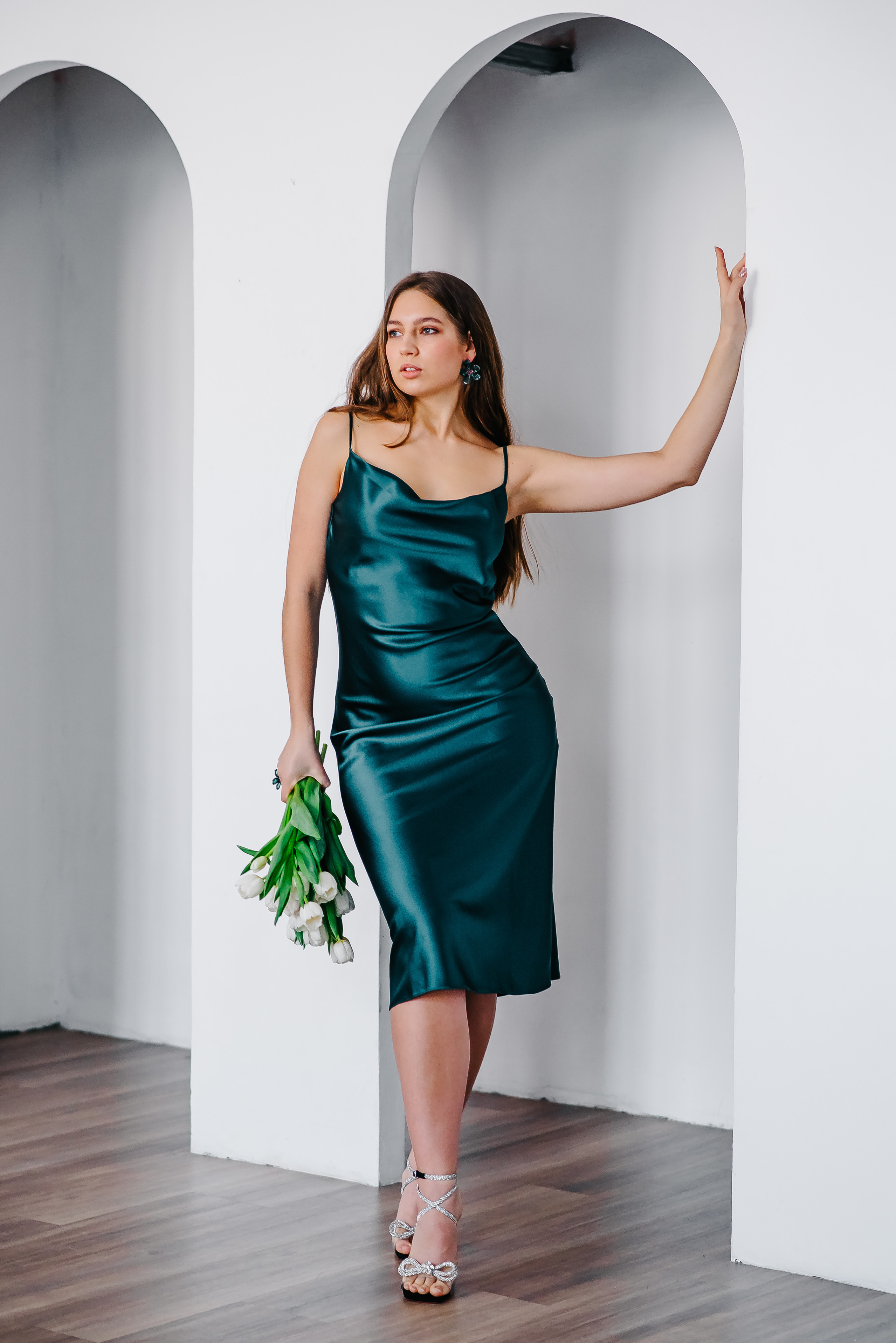 фотосессия с белыми тюльпанами