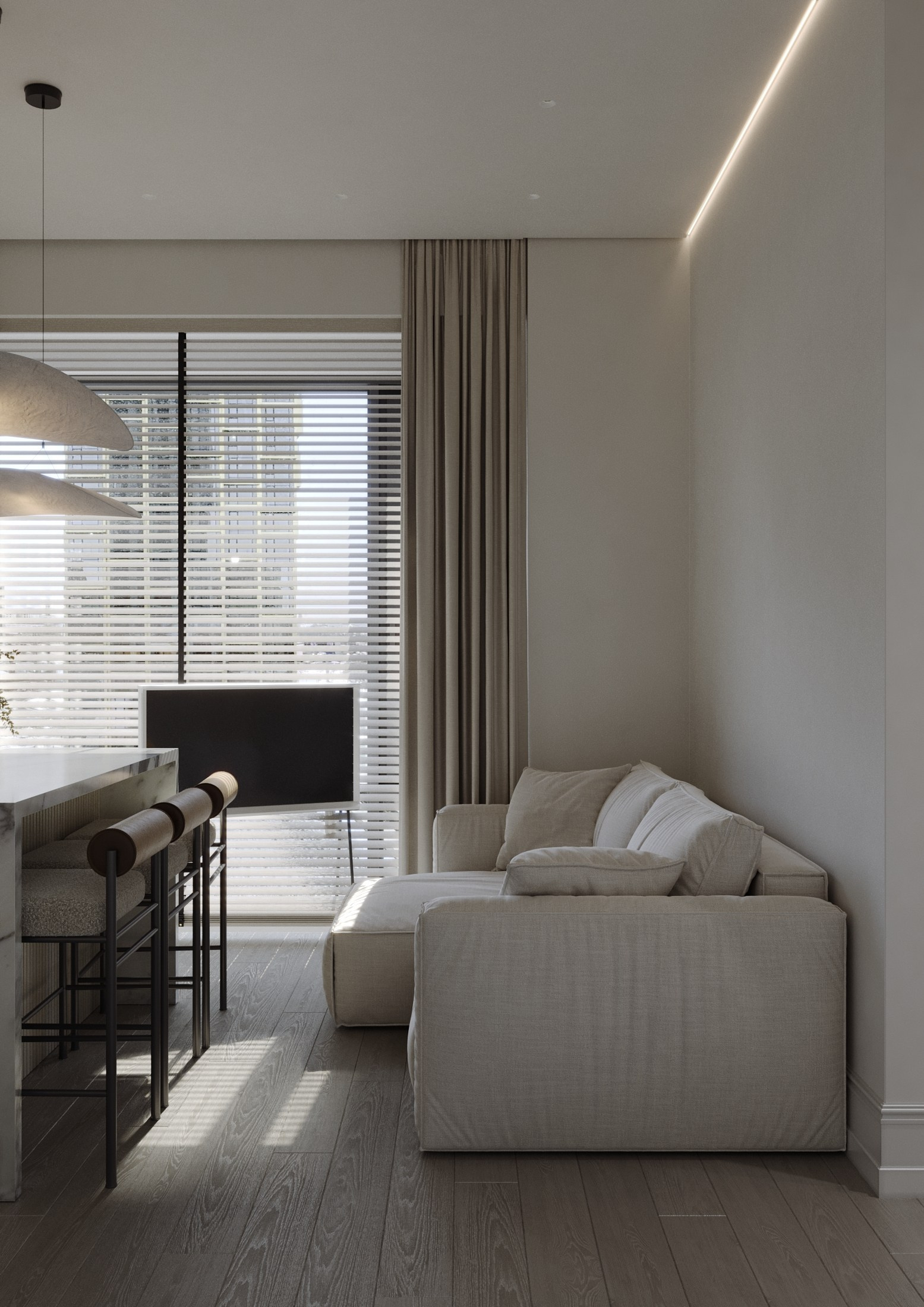 Как я вышла на чек 2000₽ за м²?. 3d Visualization of the interior and exterior