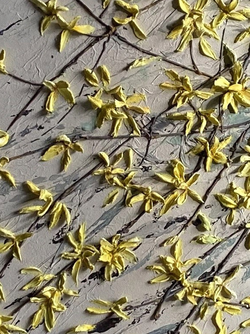 Оксана Бровкина Панно «Форзиция». Декор для дома