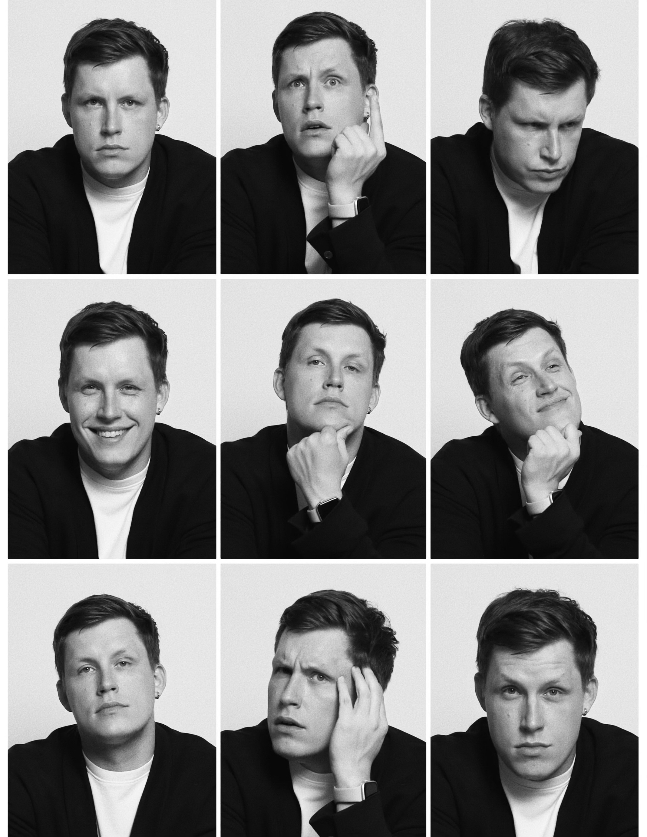 Благодарим за фото Михаила Павлова. Автопортретная фотосессия для актерского портфолио в фотостудии Naedine