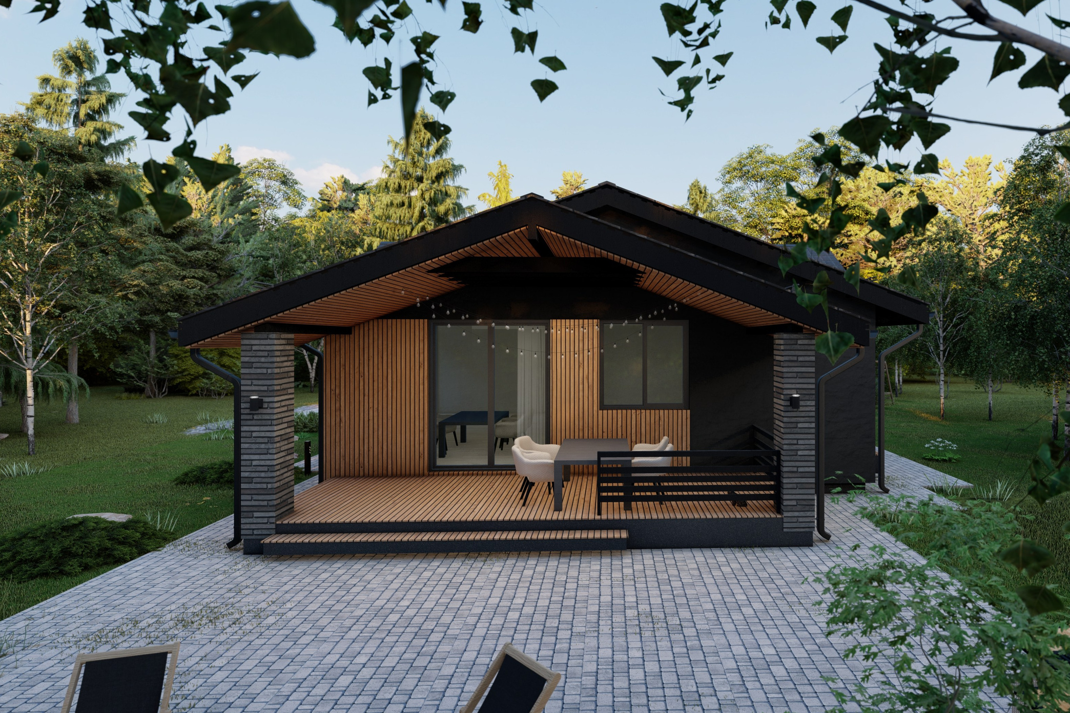 Проект дома 120 м2 с сауной и террасой | Архитектор-ГАП Елена Панова. РАЦИОНАЛЬНЫЕ ДОМА 150-350 м2 В МОСКВЕ И МО