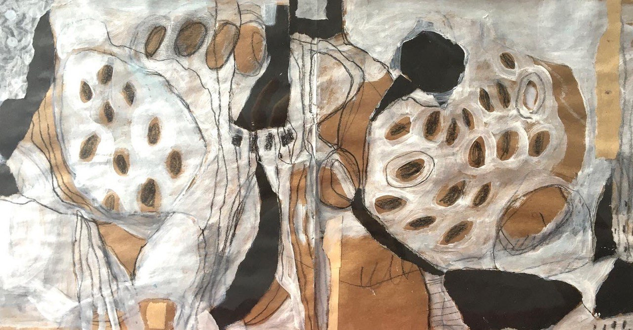 Collage, mixed media. Художник Даля Бучионите