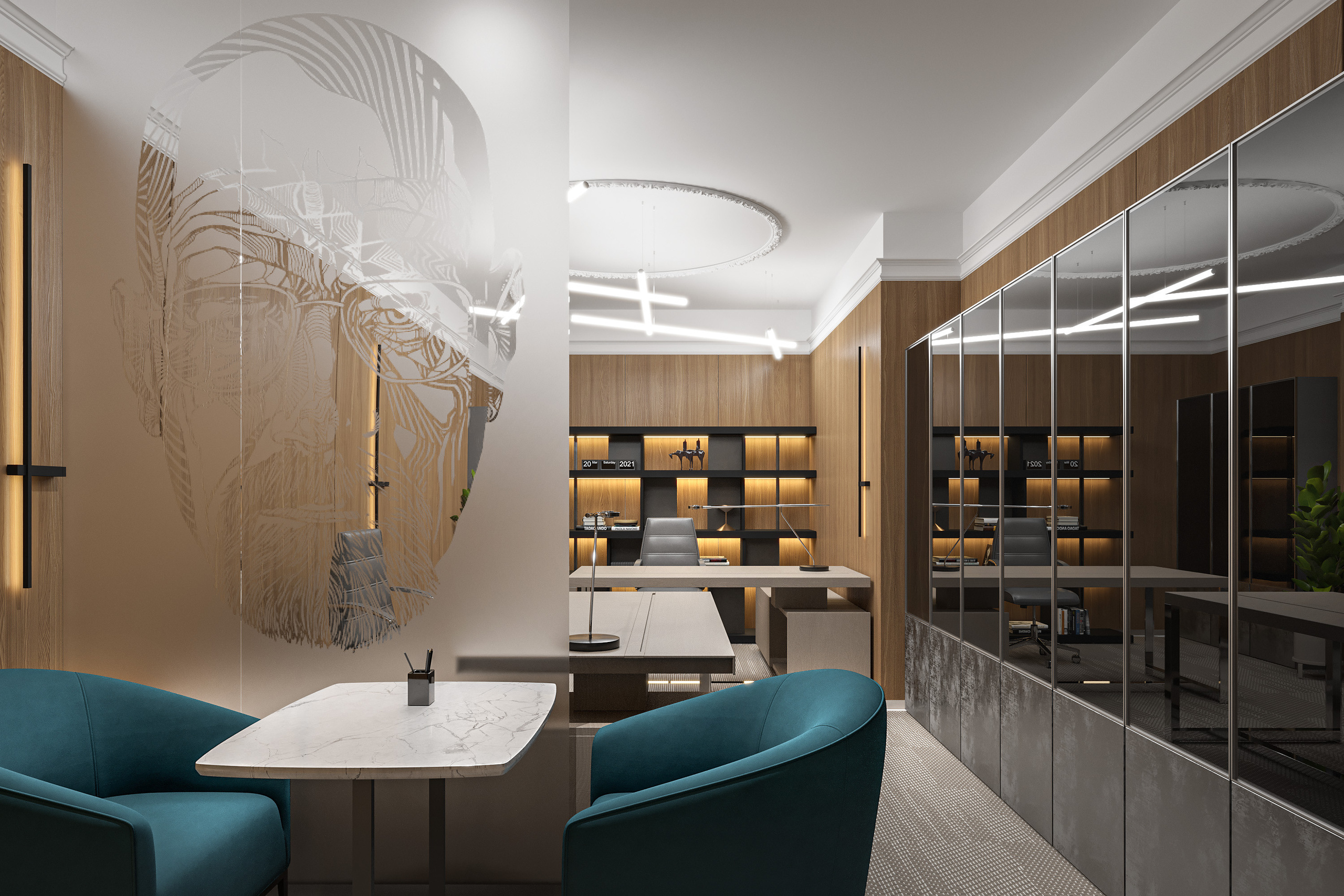 Кабинет директора стоматологической клиники в Хабаровске.