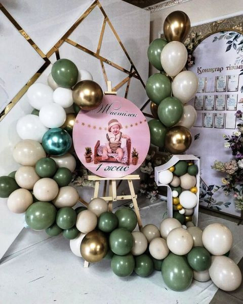 Шары с цифрами розовое золото. Студия праздничного декора