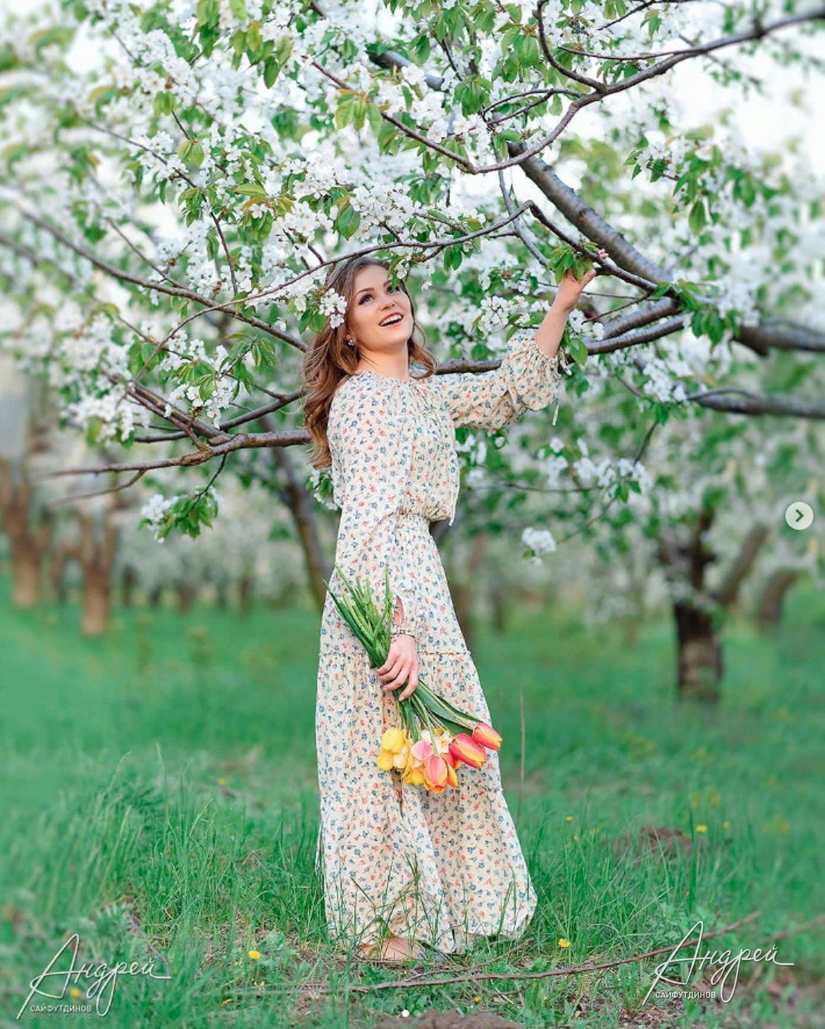 Фотосессия в цветущих садах 🌸. Свадебный и семейный фотограф в Ростове-на-Дону. Андрей Сайфутдинов