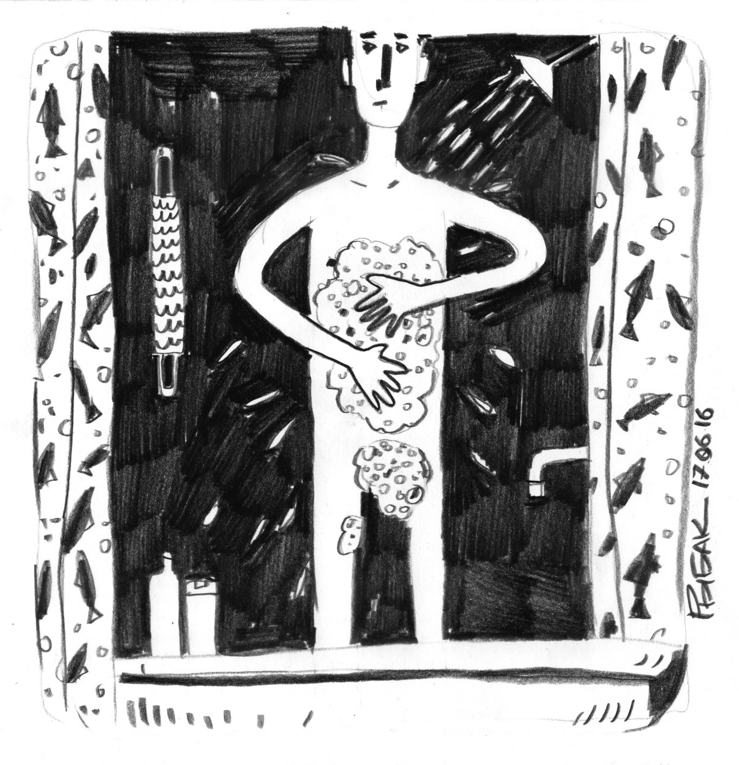 Серия Когда ночуешь не дома. Художник Рыбак Николай