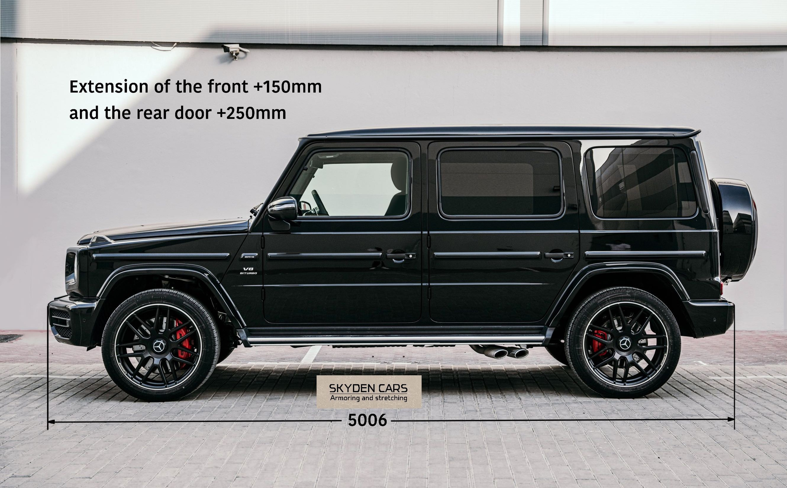 Stretched car. Skyden Cars