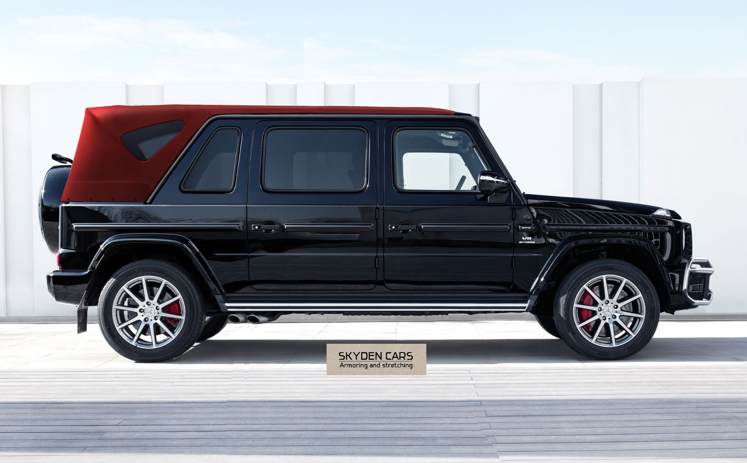 Stretched car. Skyden Cars