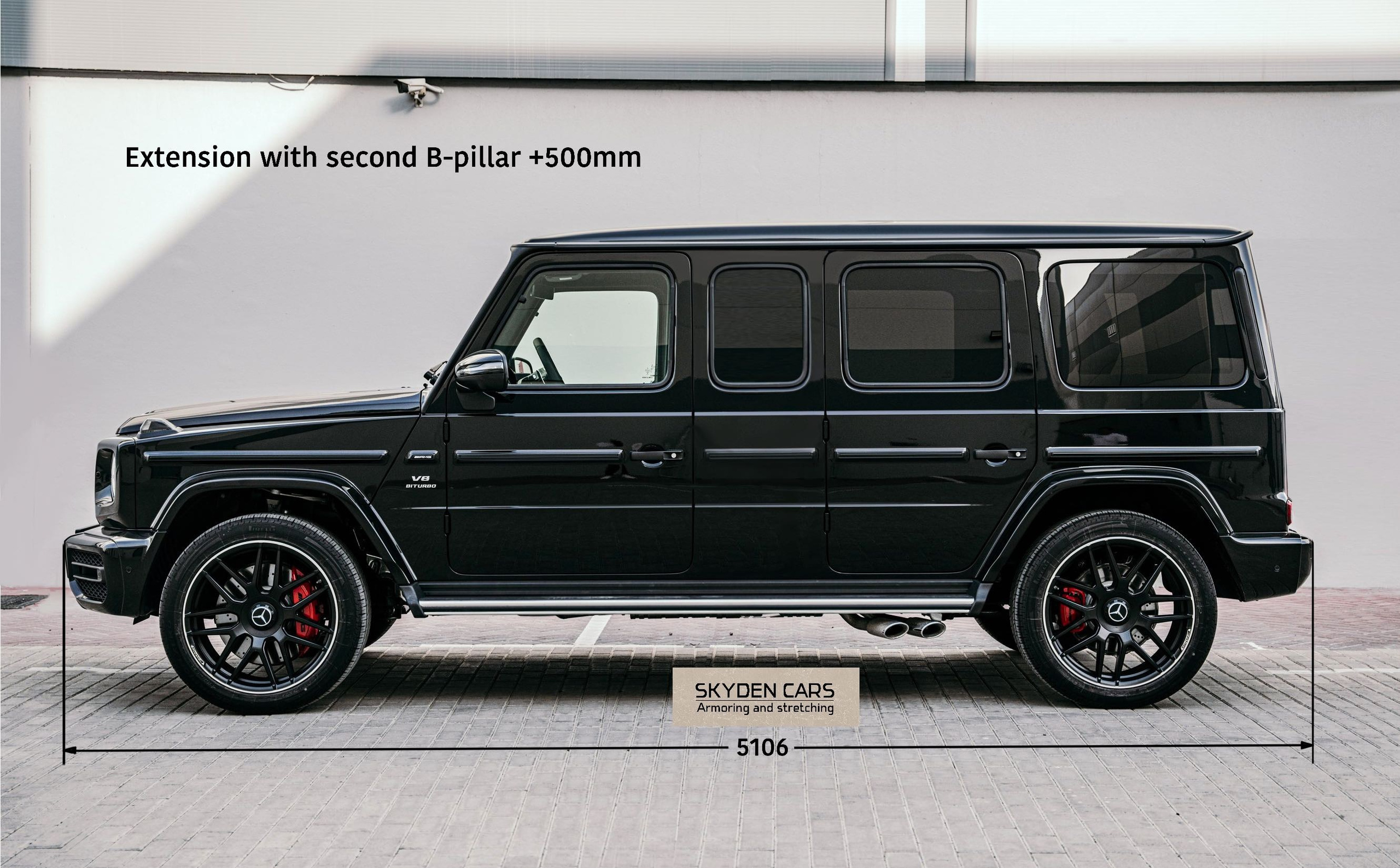 Stretched car. Skyden Cars