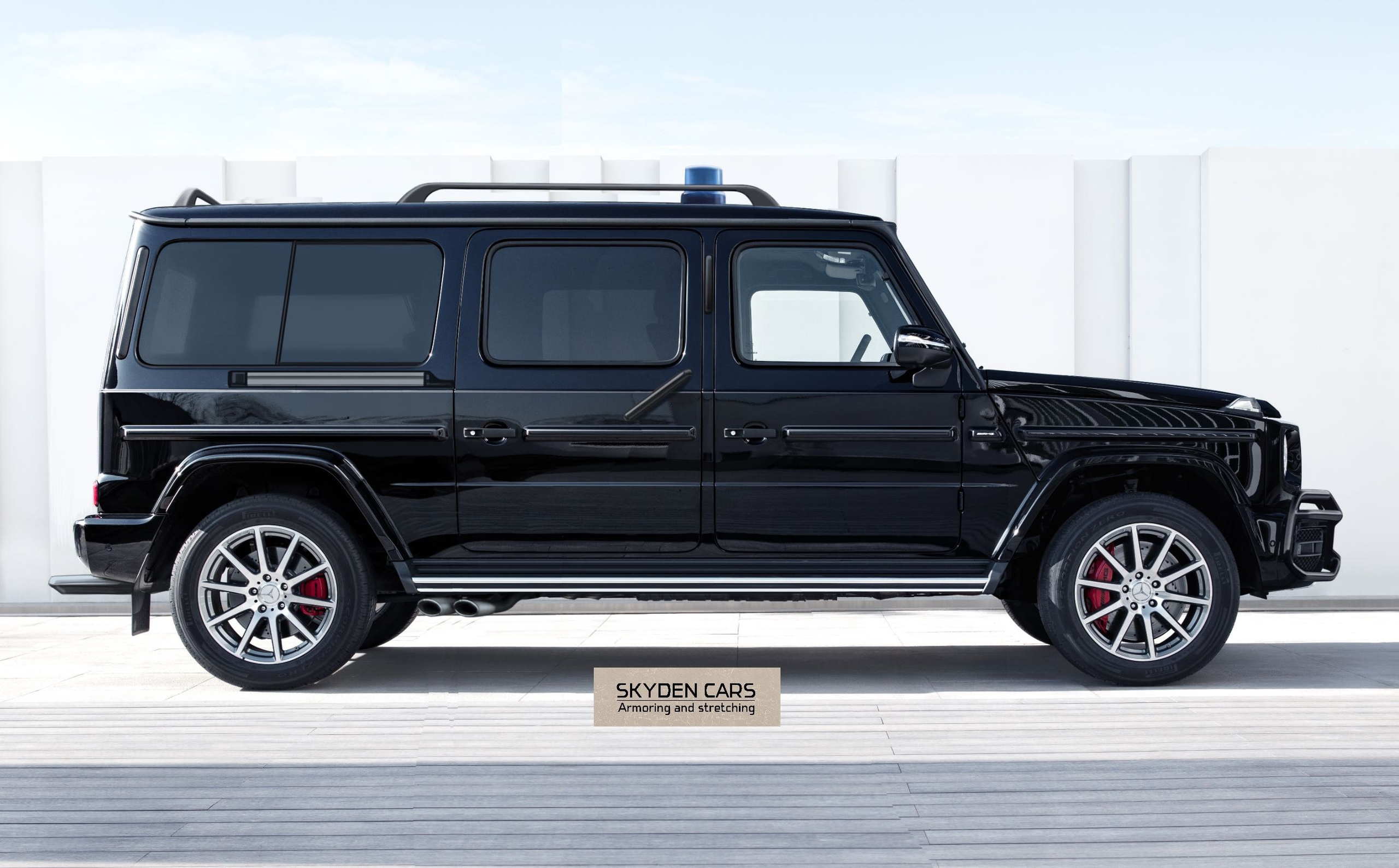 Stretched car. Skyden Cars