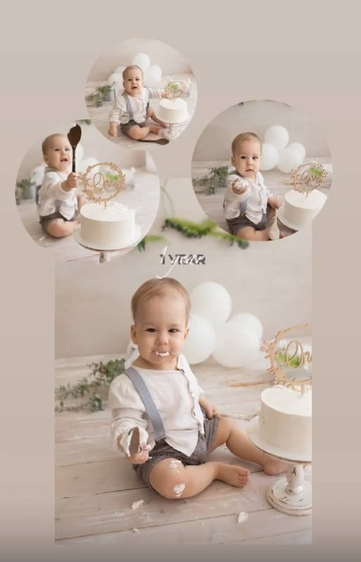 1 годик. Фотограф новорождённых малышей и детский фотограф В Казани Лана Максим