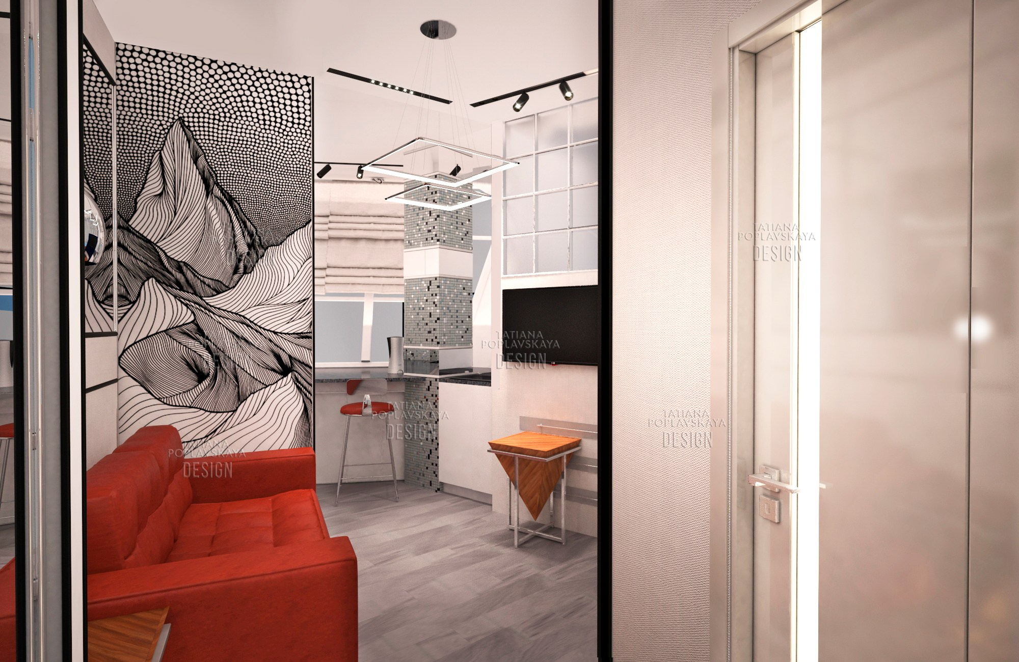 Дизайн квартиры в современном стиле. Интерьерный дизайнер в Сочи Поплавская Татьяна. Проектирование интерьеров и организация процесса ремонта