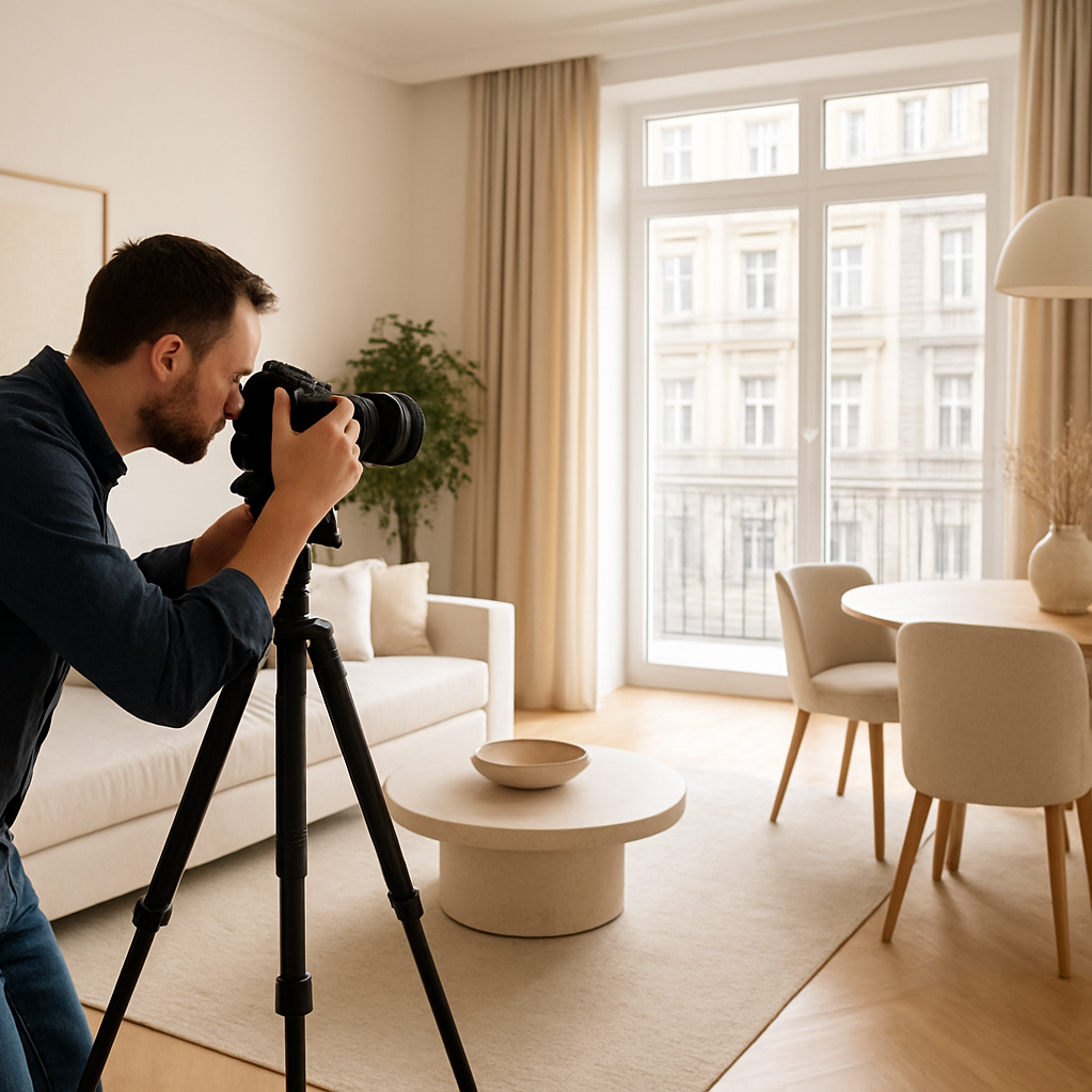 Фотографирование интерьера с натуральным дневным светом из окна