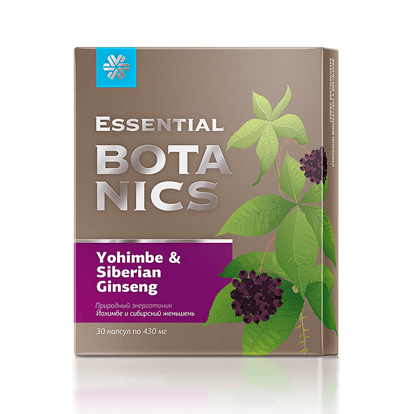 Йохимбе и сибирский женьшень — Essential Botanics от Сибирское Здоровье