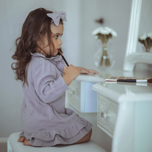 036 Платье с бантиком. Эко-одежда для детей