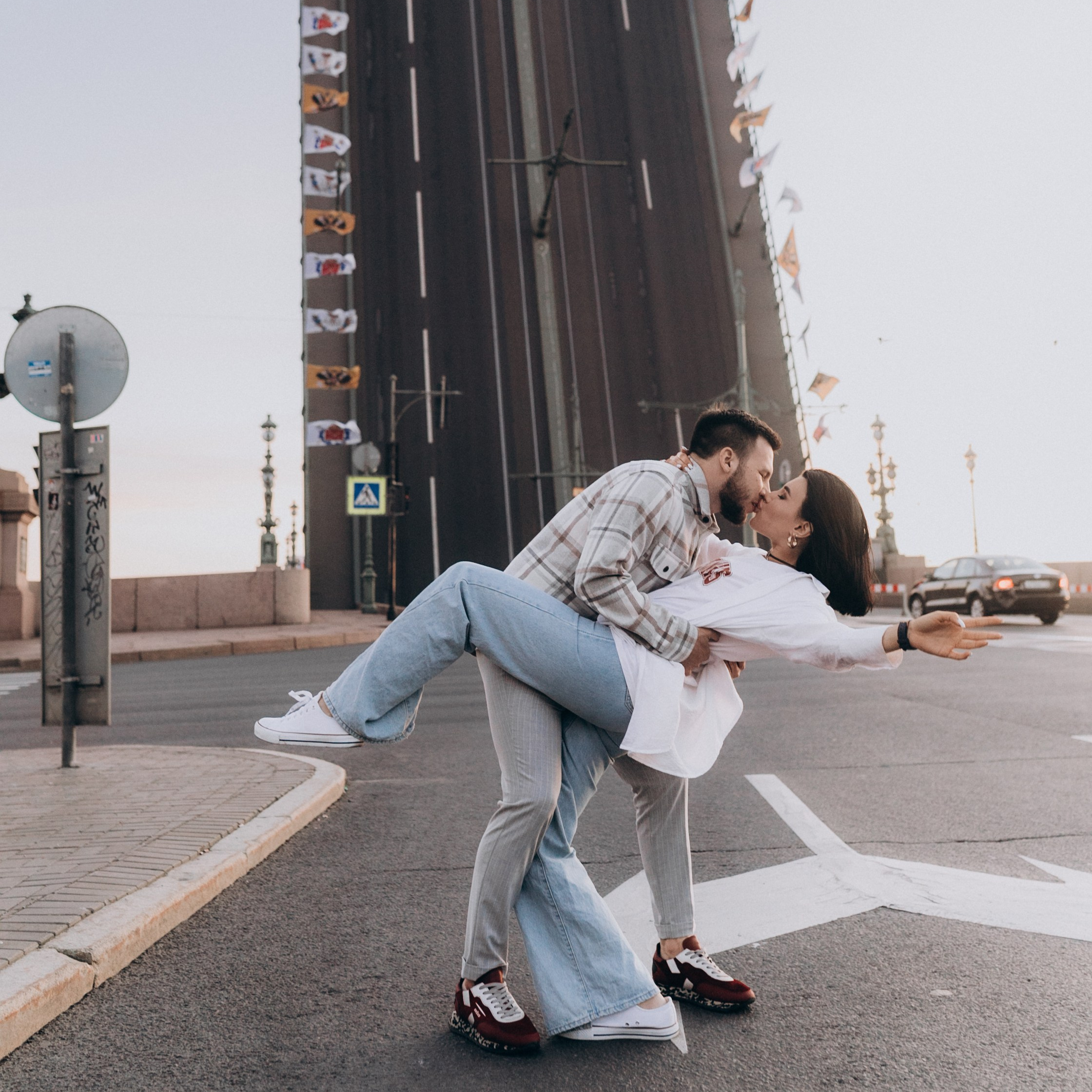 Фотосессия на разводных мостах в Санкт-Петербурге. Фотограф в Санкт-Петербурге Разиля Идиятуллина