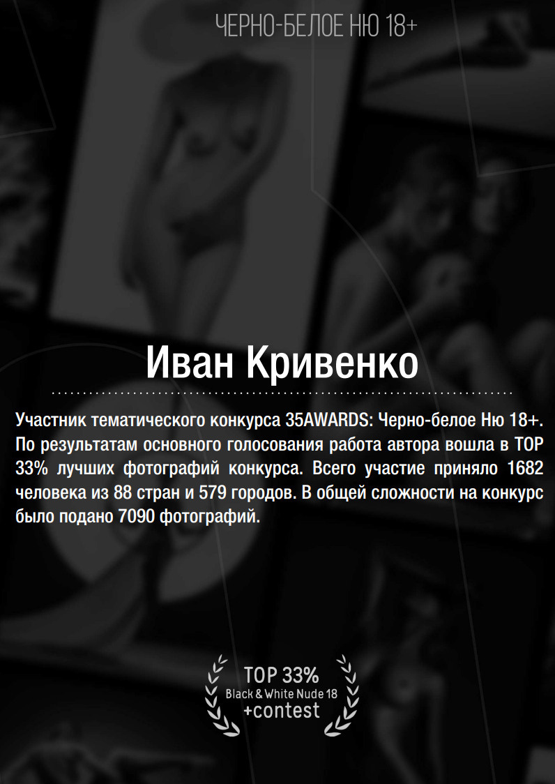 Фотограф Иван Кривенко, Благовещенск. Дипломы с фотоконкурсов. Фотограф для девушек в Благовещенске Иван Кривенко