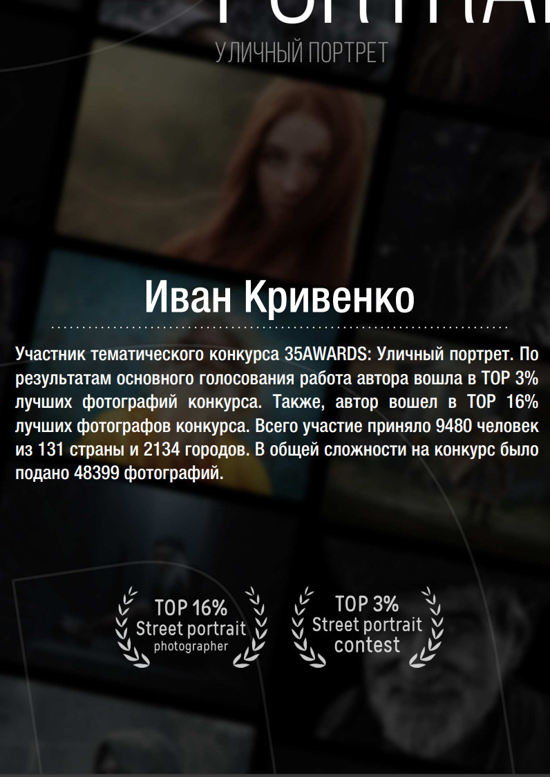 Фотограф Иван Кривенко, Благовещенск. Дипломы с фотоконкурсов. Фотограф для девушек в Благовещенске Иван Кривенко