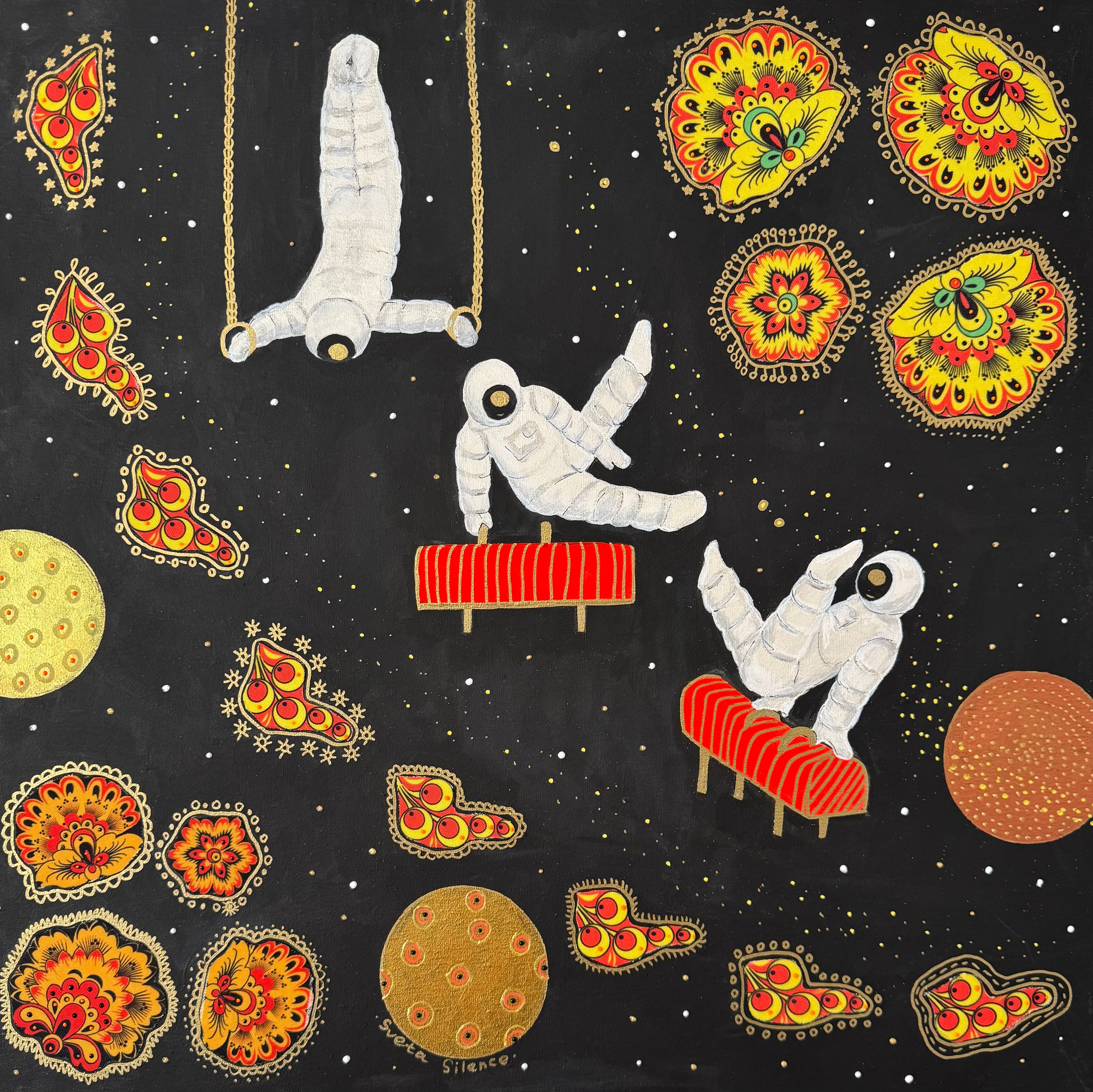 «Космос, а ля- Рус. Гимнастка». Декор для дома