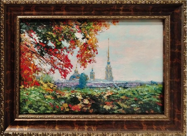 Город, осень, виды Санкт-Петербурга, Петропавловская крепость и Собор