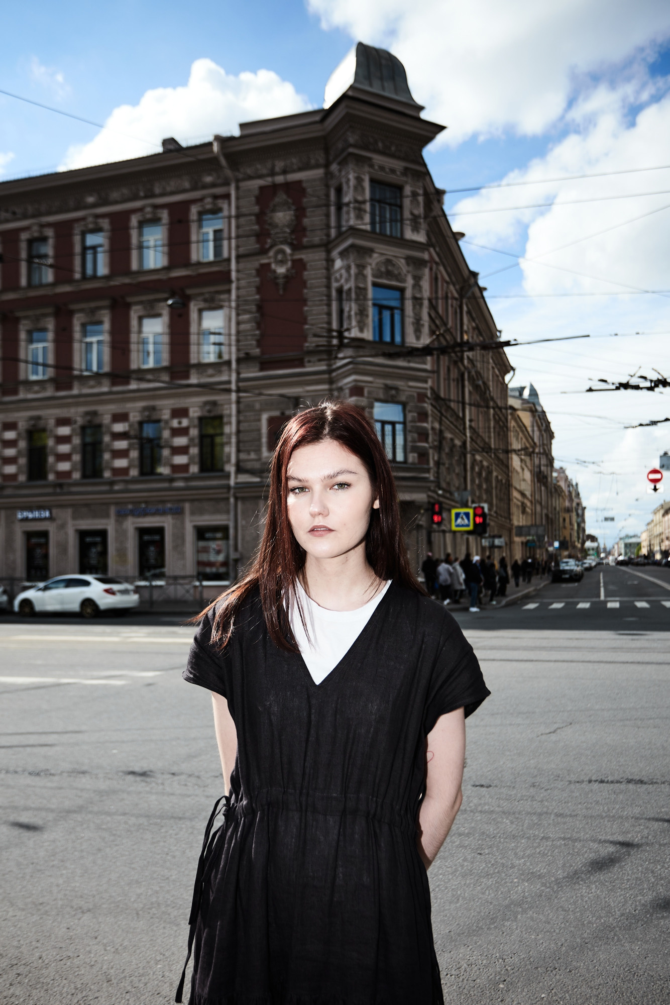 Прогулка у ТЮЗа. Одежда из Санкт-Петербурга СИНИОКО