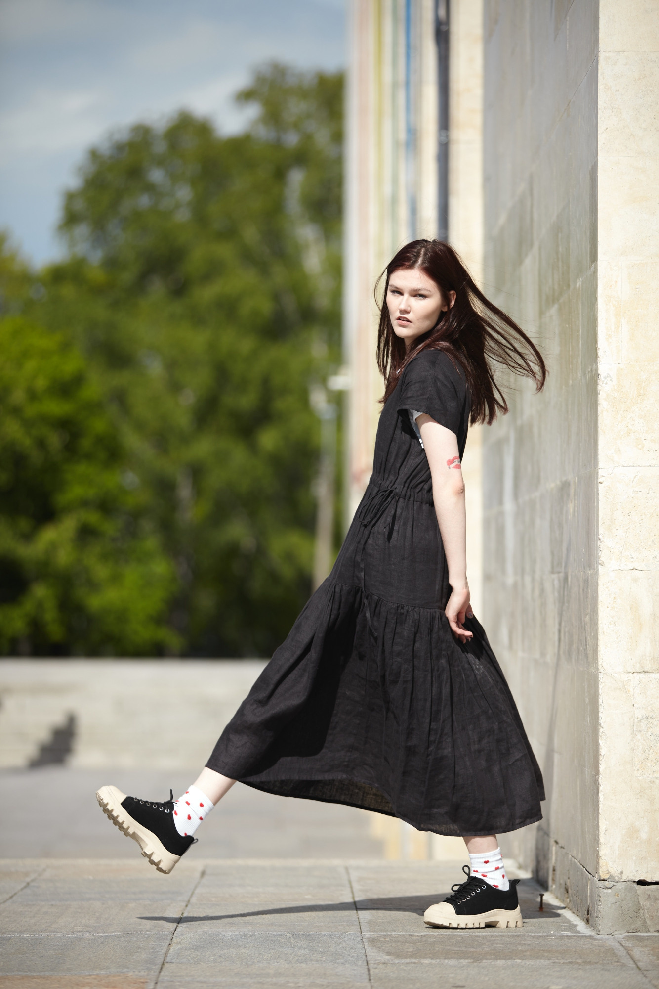 Прогулка у ТЮЗа. Одежда из Санкт-Петербурга СИНИОКО