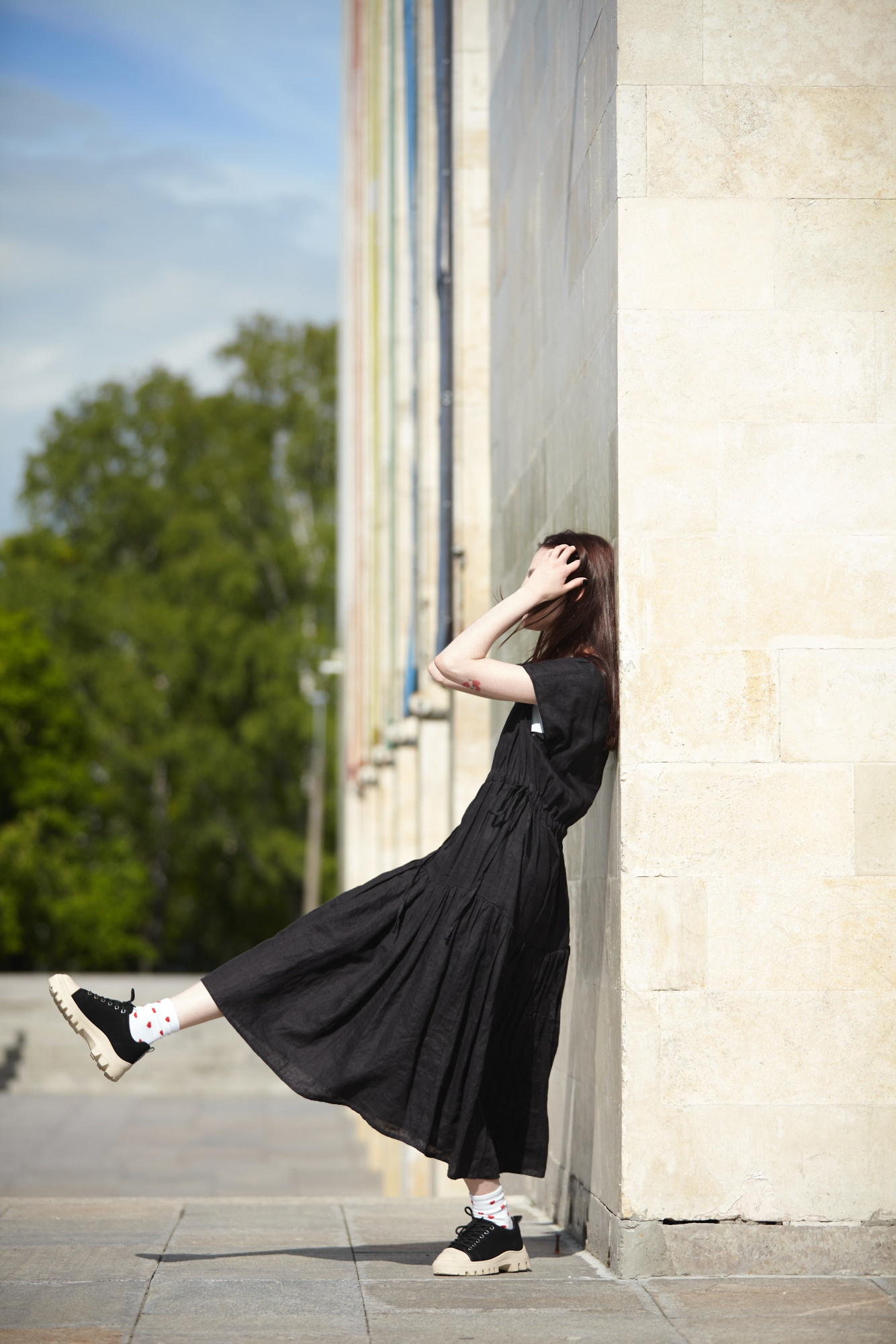 Прогулка у ТЮЗа. Одежда из Санкт-Петербурга СИНИОКО