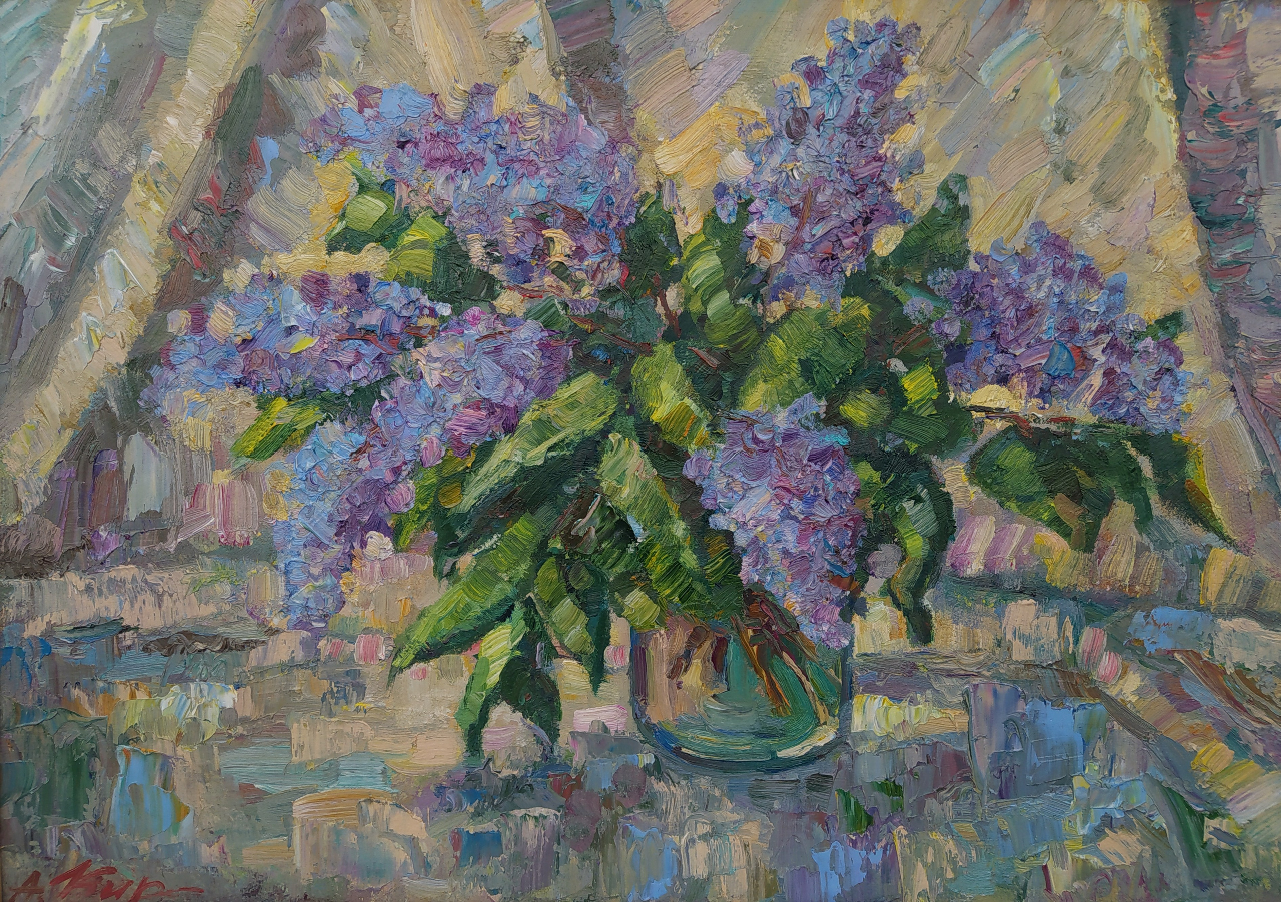 Масляная живопись - Сиреневый букет купить картину