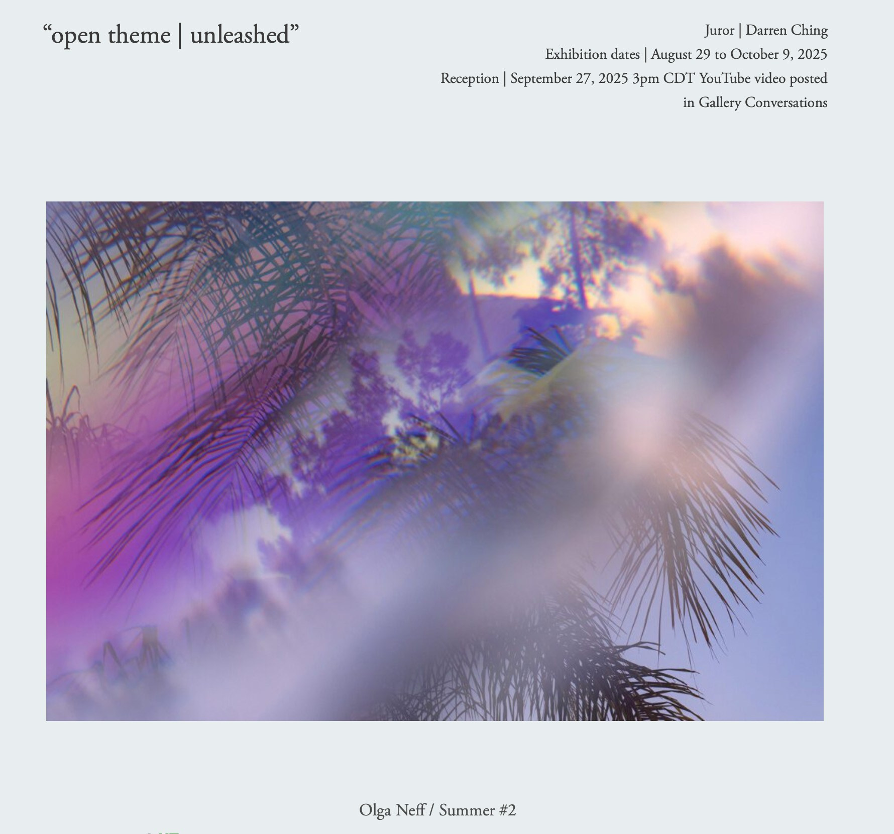 EXHIBITIONS. OLGA NEFF. Artist. Visual, Music, Poesy