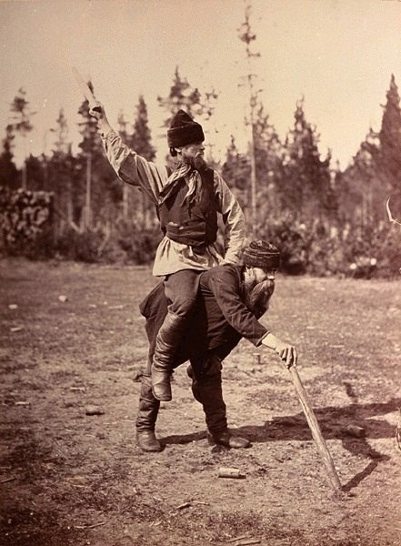 фотография Конрада Инхи с традиционной деревней в Карелии