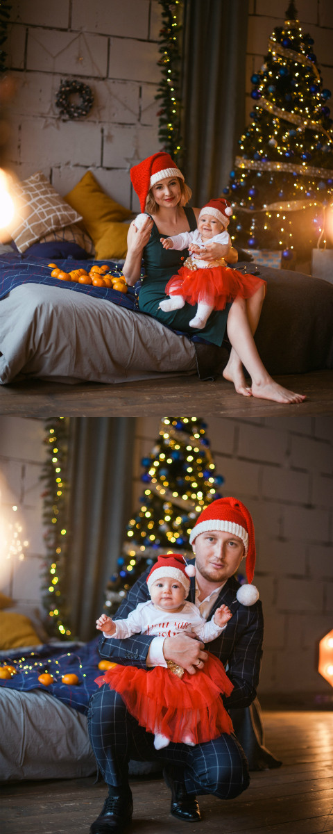 семейная новогодняя фотосессия