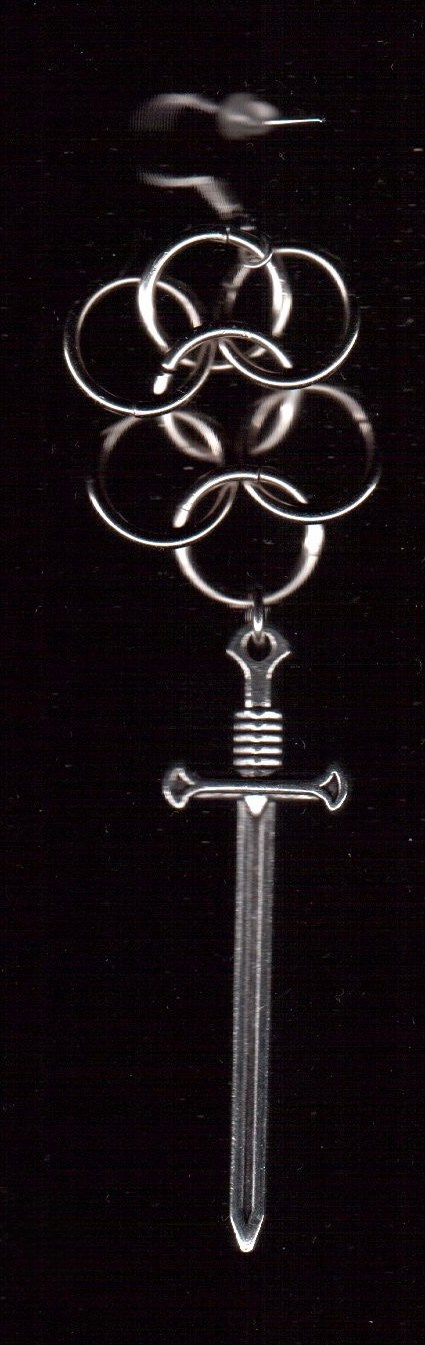 Сережки из кольчуги. Украшения из кольчуги в Москве Соня Спросонья