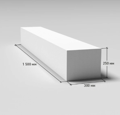 Перемычка из газобетона ПР15.3.25  3736.91 ₽/шт.