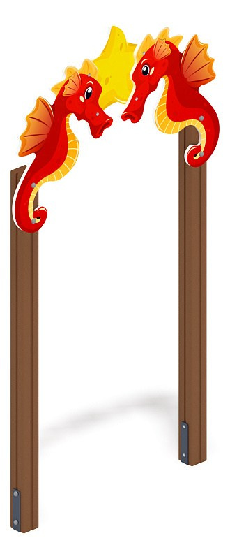 Морская - Арка - МФ 80.17.01-И1 Габариты (ШхДхВ): 1200x120x2400 мм Зона безопасности, мм: 3200х2120