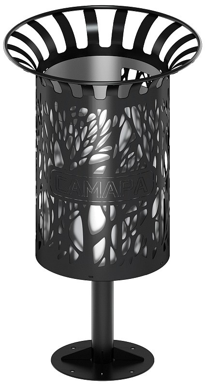 Урна (с баком) (под анкера) МФ 50.04.01-02.А.Логотип Габариты (ШхДхВ): 480х480х925 мм