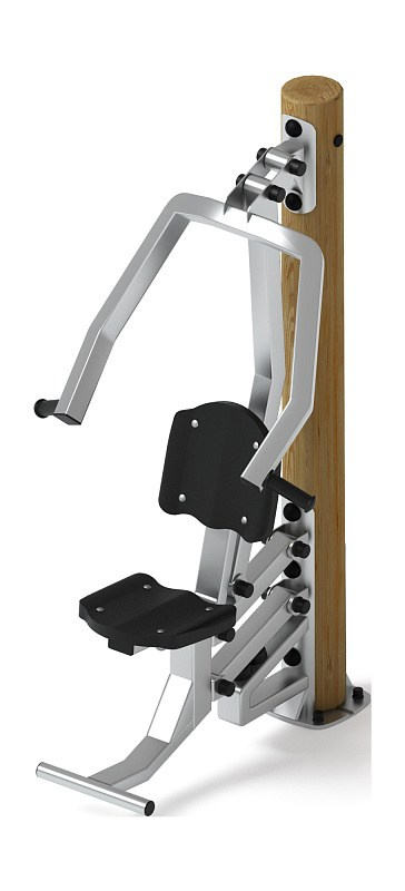 Жим от груди (лиственница орех) СТ 006-Л.И3.02 Габариты (ШхДхВ): 1010х910х1760 Зона безопасности, мм: 2000х2000 Оборудование предназначено для подростков в возрасте от 14 лет и взрослых, весом не более 100 кг.