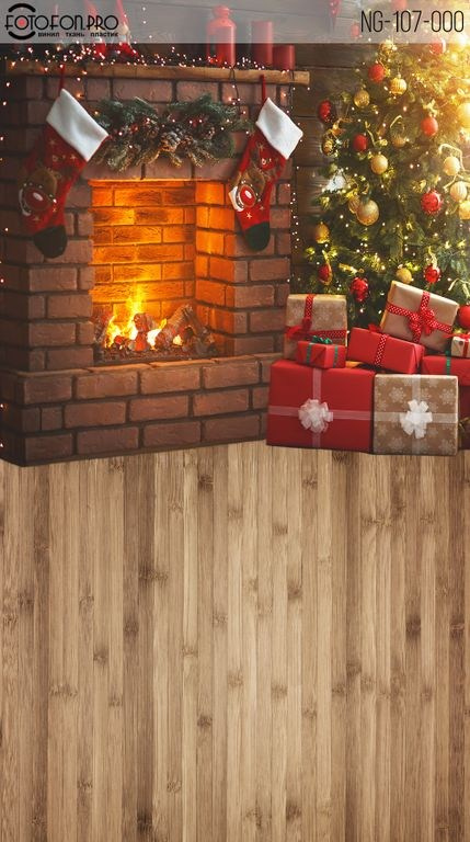 Фон стена-пол «Новогоднее тепло» 1,2х2,1 м