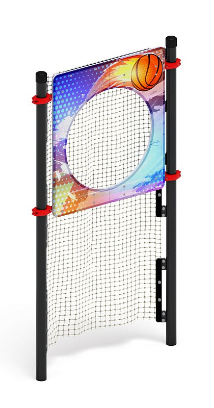 Воркаут 108. Мишень на стойках круглая (красный) ВТ 02.12-01 Габариты (ШхДхВ):160х1530х3000 Зона безопасности, мм:8160х5530 Возрастные ограничения от 14 лет, весом не более 100 кг